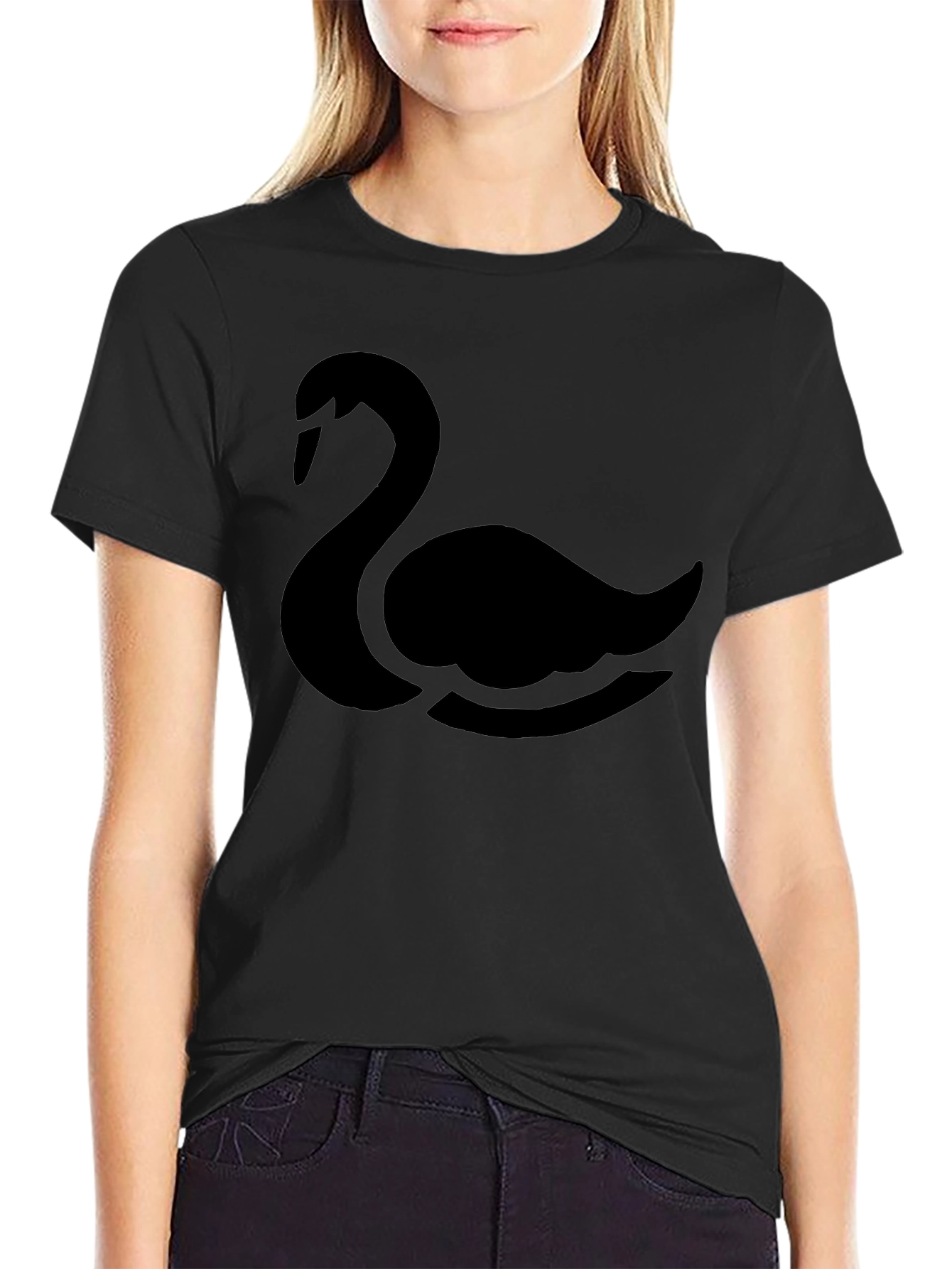 Black Black Swan Graphic Tee - Mens Stylish Casual Shirt view 2