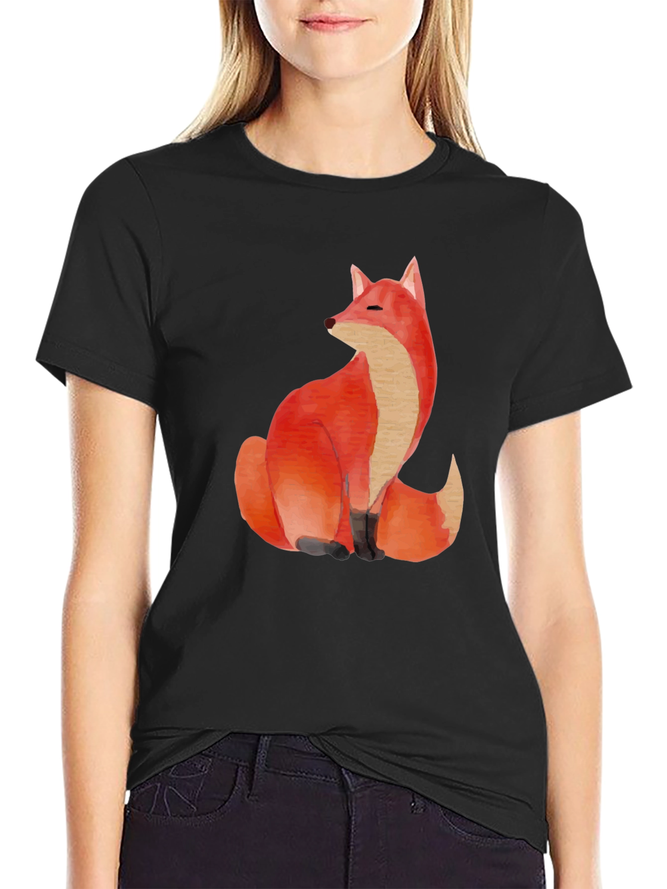 Black Fox Graphic Tee - Soft Cotton Blend view 2