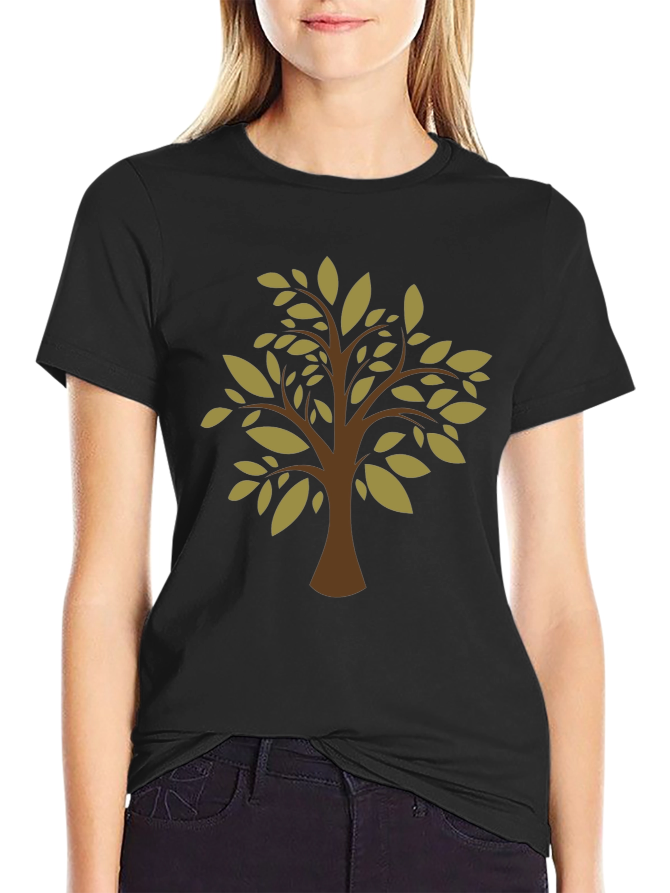 Black Nature Tree Graphic Tee - Stylish Comfort view 2