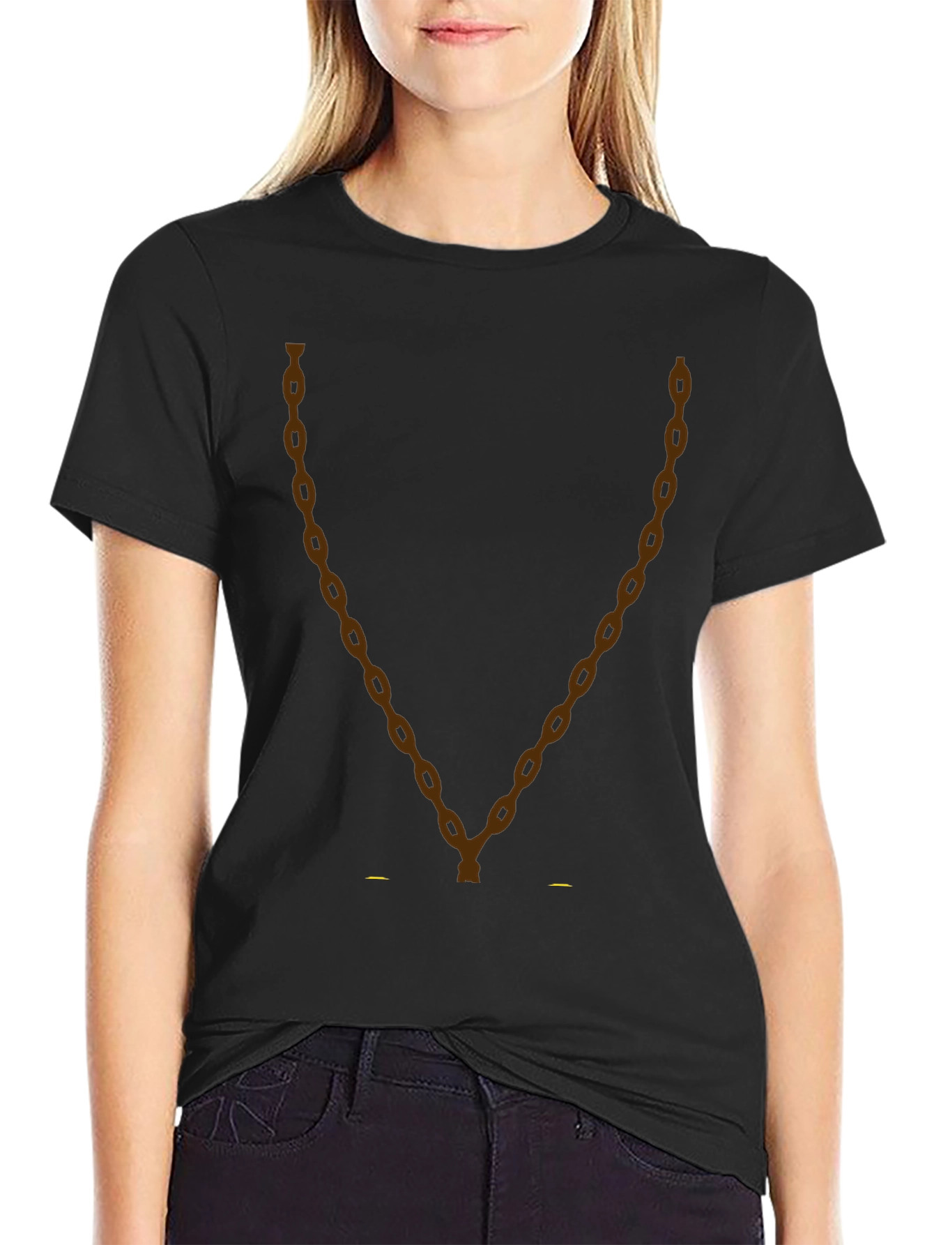 Black Chain Graphic Tee - Men's Black T-Shirt view 2