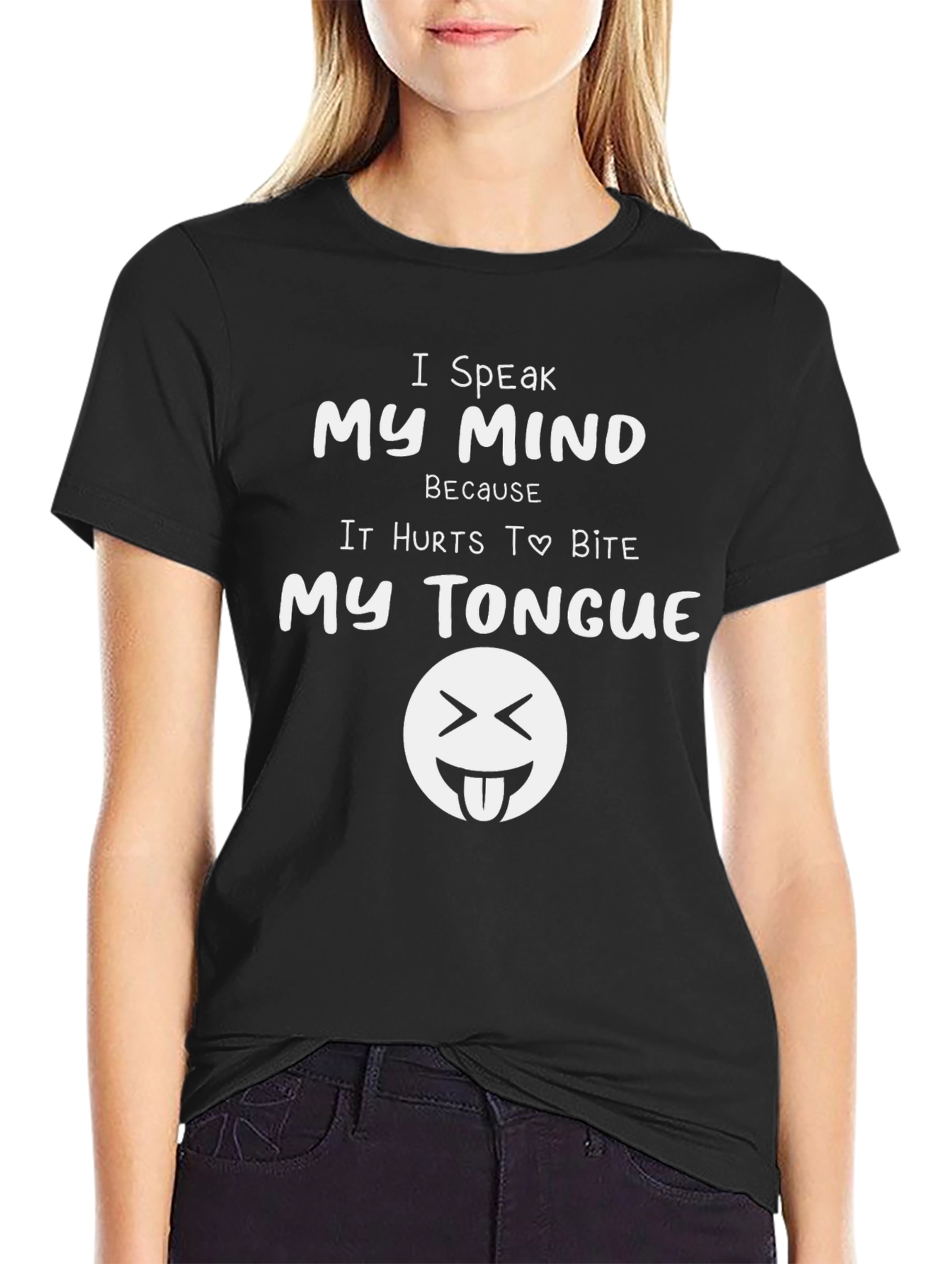 Black I Speak My Mind Black Graphic Tee view 2