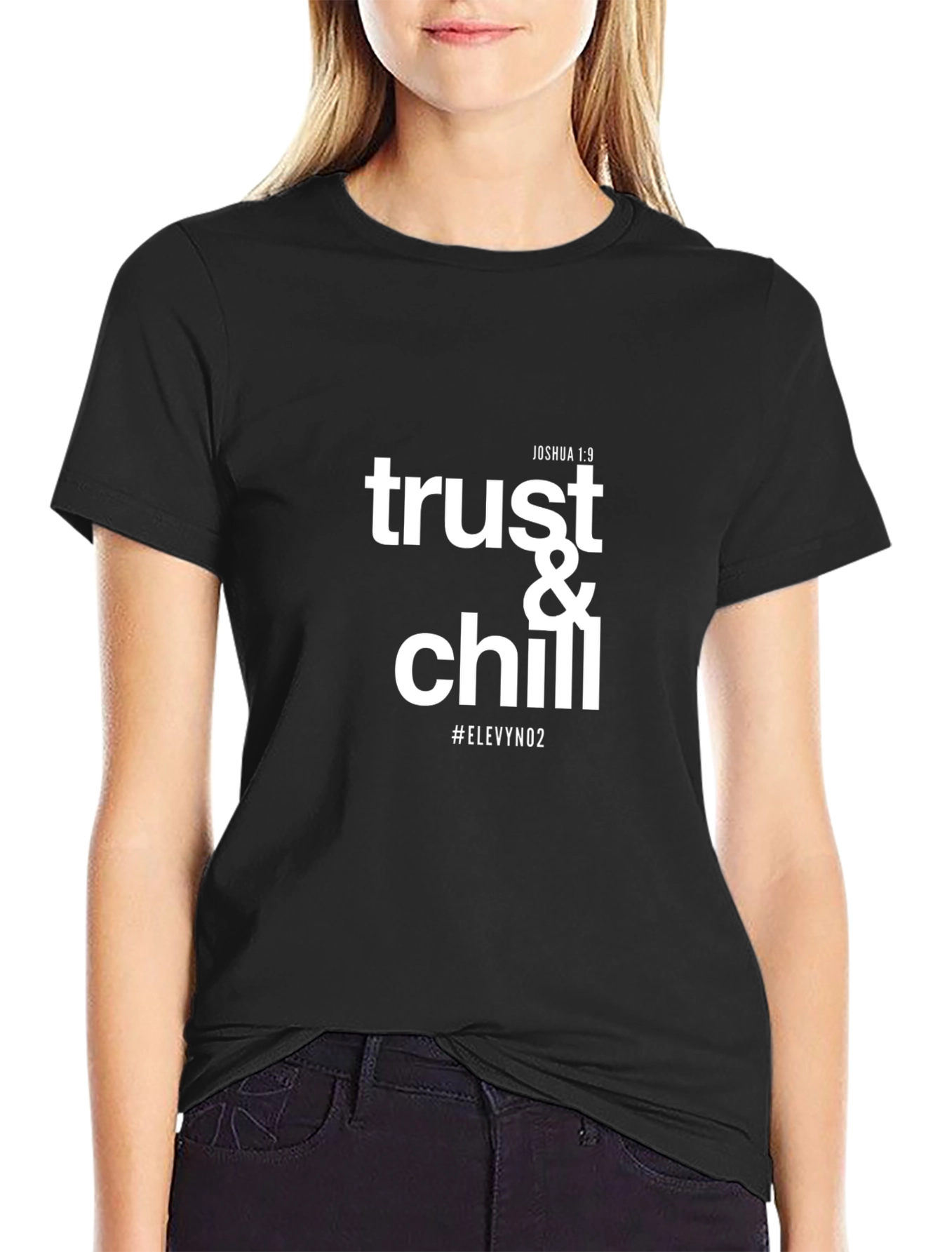 Black Trust & Chill Graphic Tee - Men's Black T-Shirt view 2