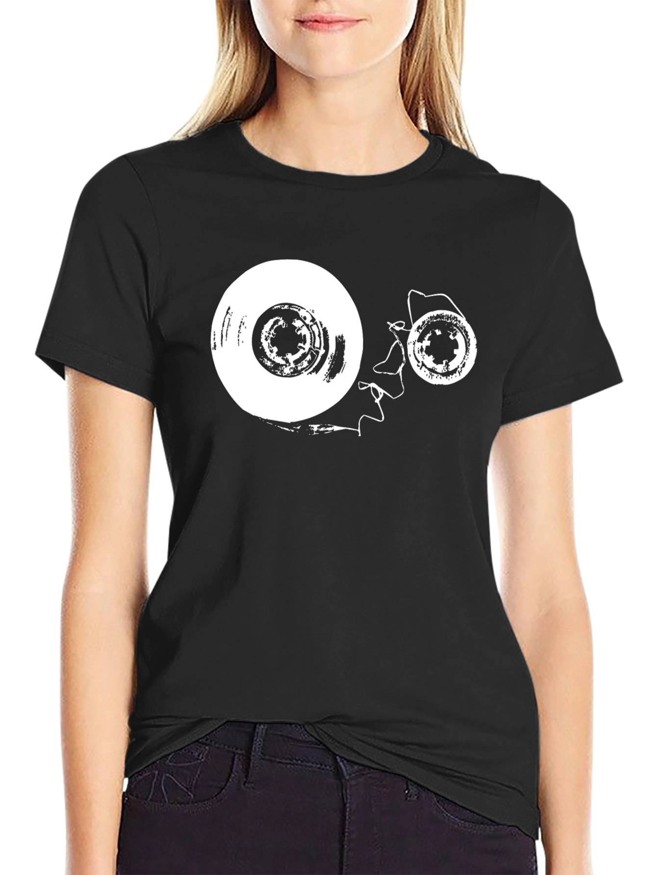 Black Retro Cassette Tape Graphic T-Shirt - Music Lover Tee view 2