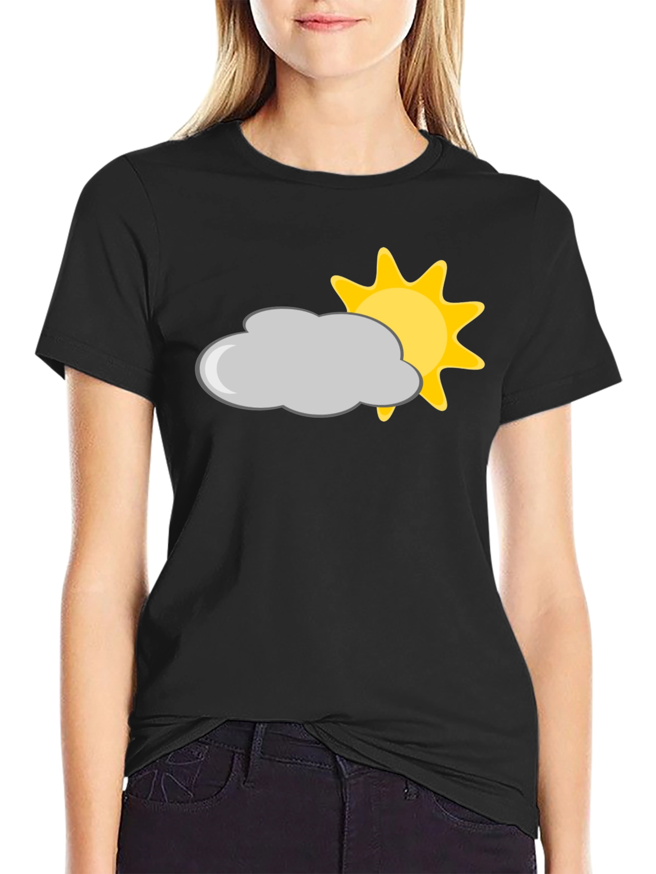 Black Cloud & Sun Graphic Tee - Weather Vibes view 2