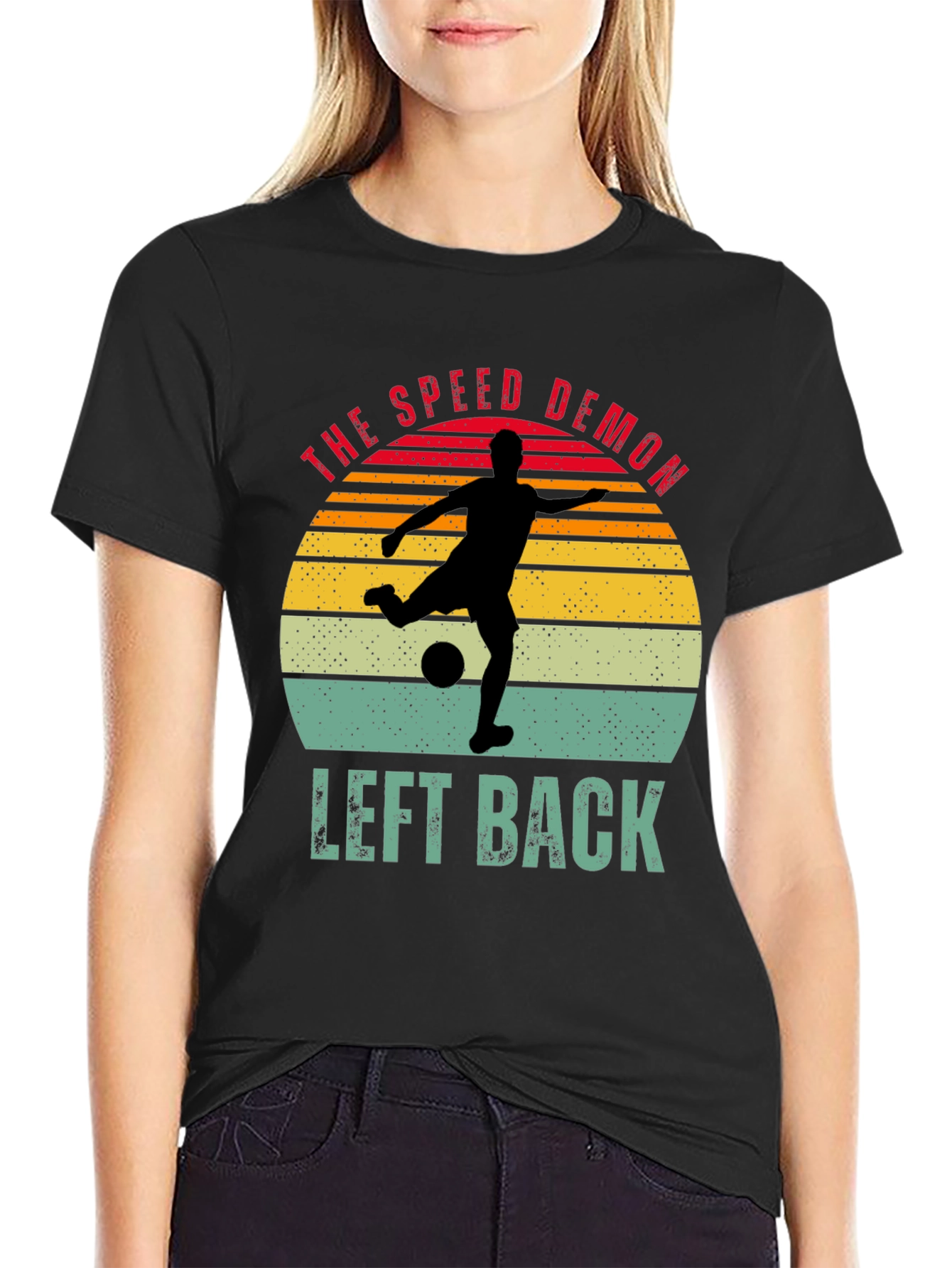 Black The Speed Demon Left Back T-Shirt view 2