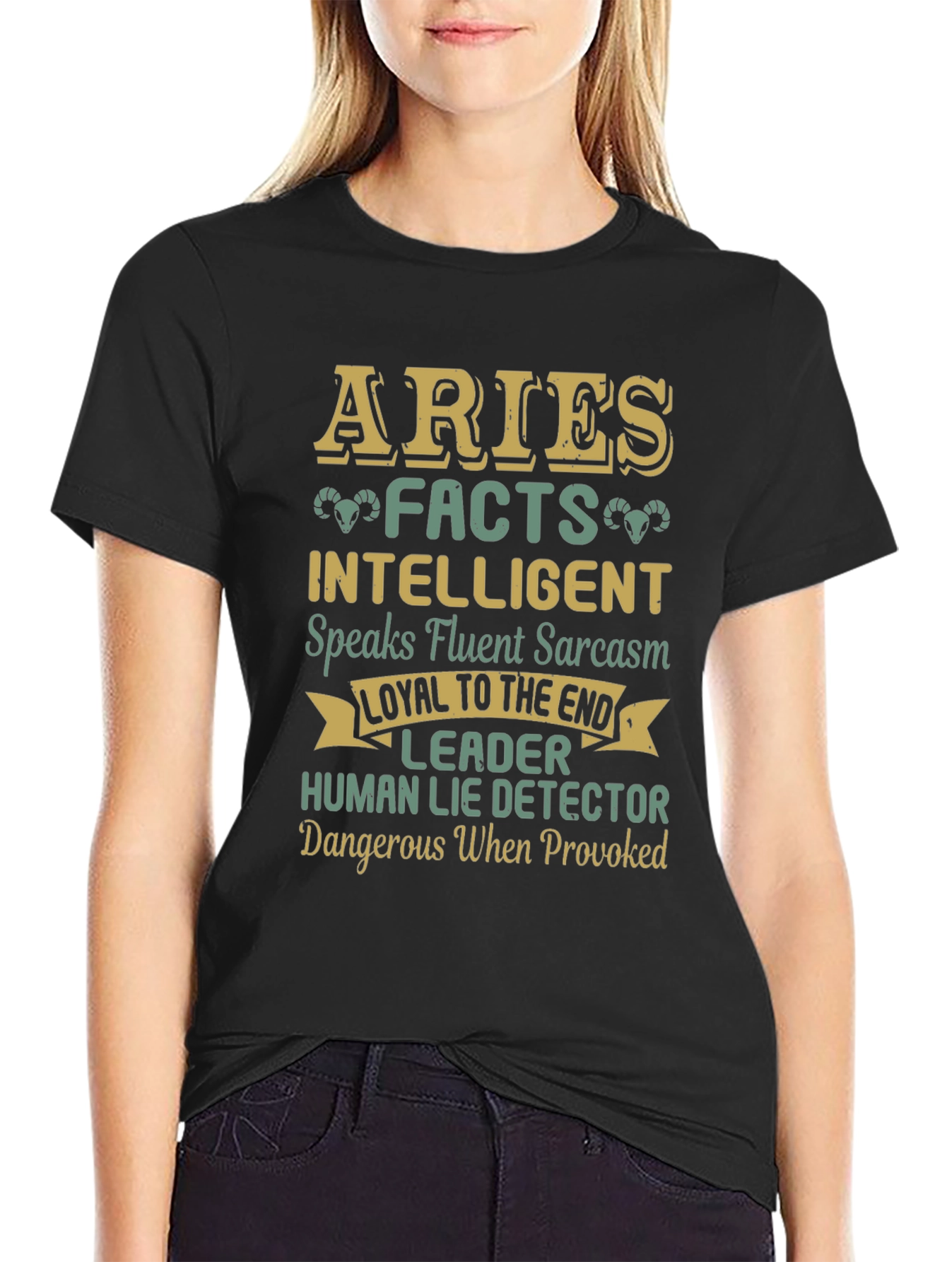 Aries Zodiac Sign Graphic Tee - 2