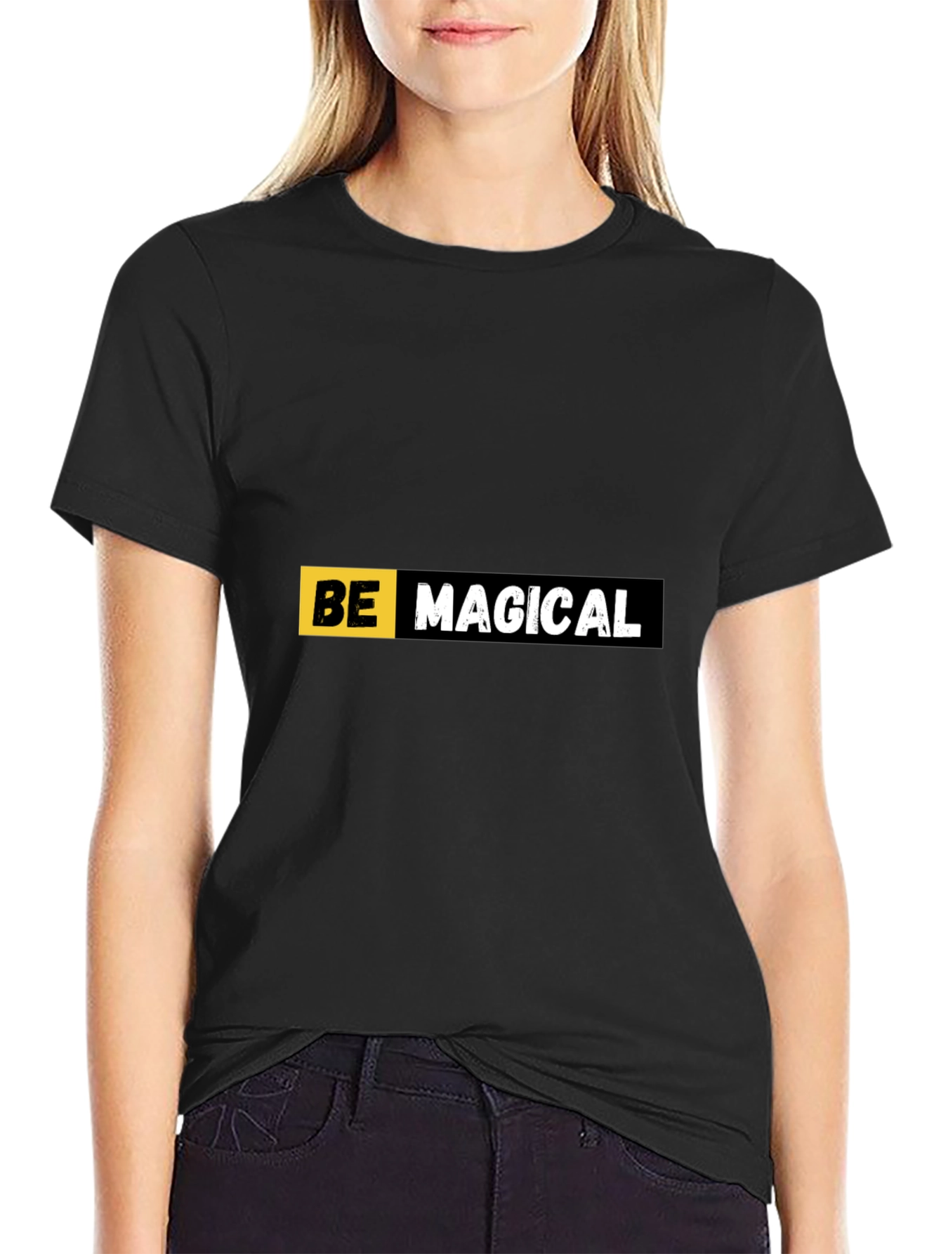 Black Be Magical Black T-Shirt view 2