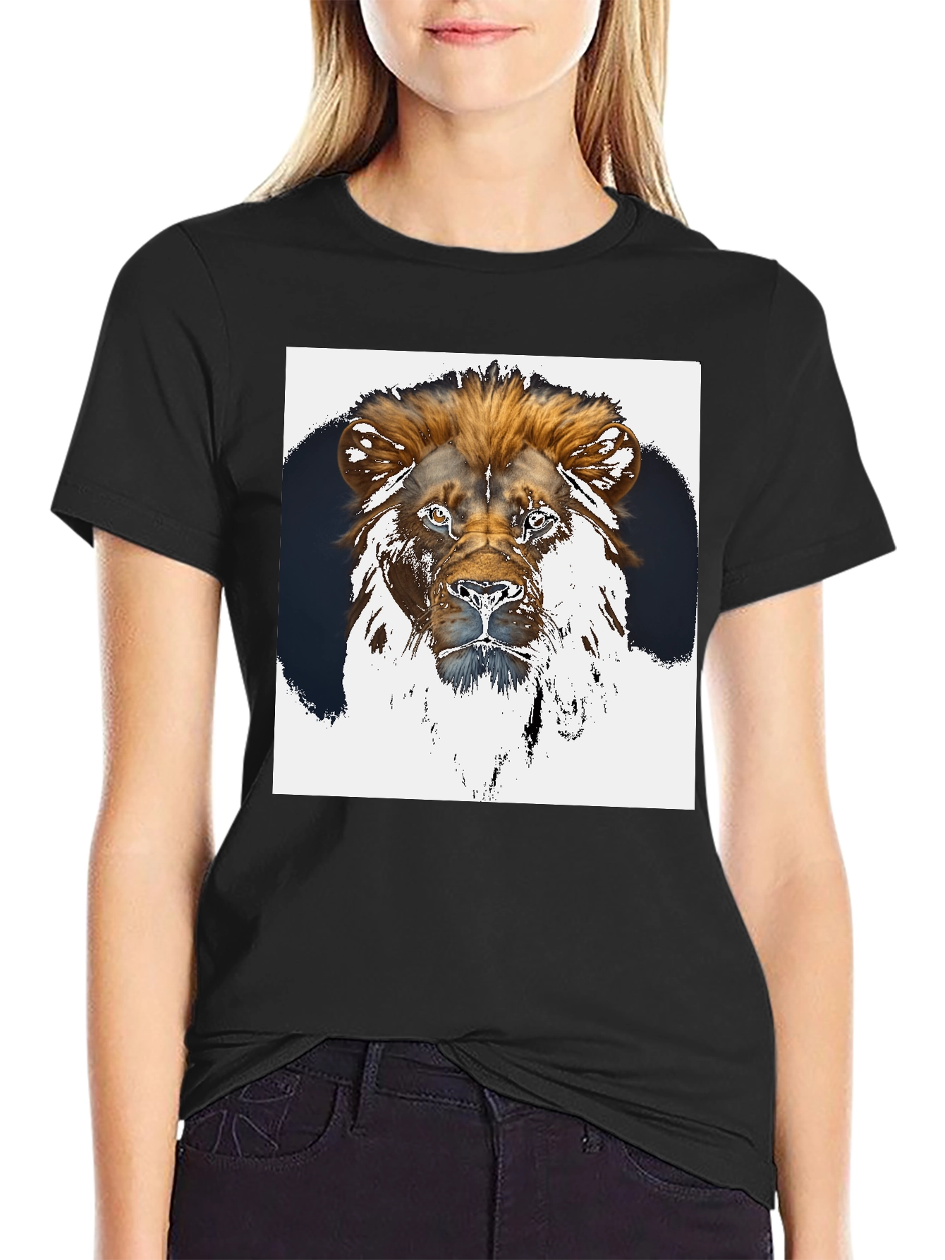 Black Lion Graphic Tee - Black Short Sleeve Shirt view 2