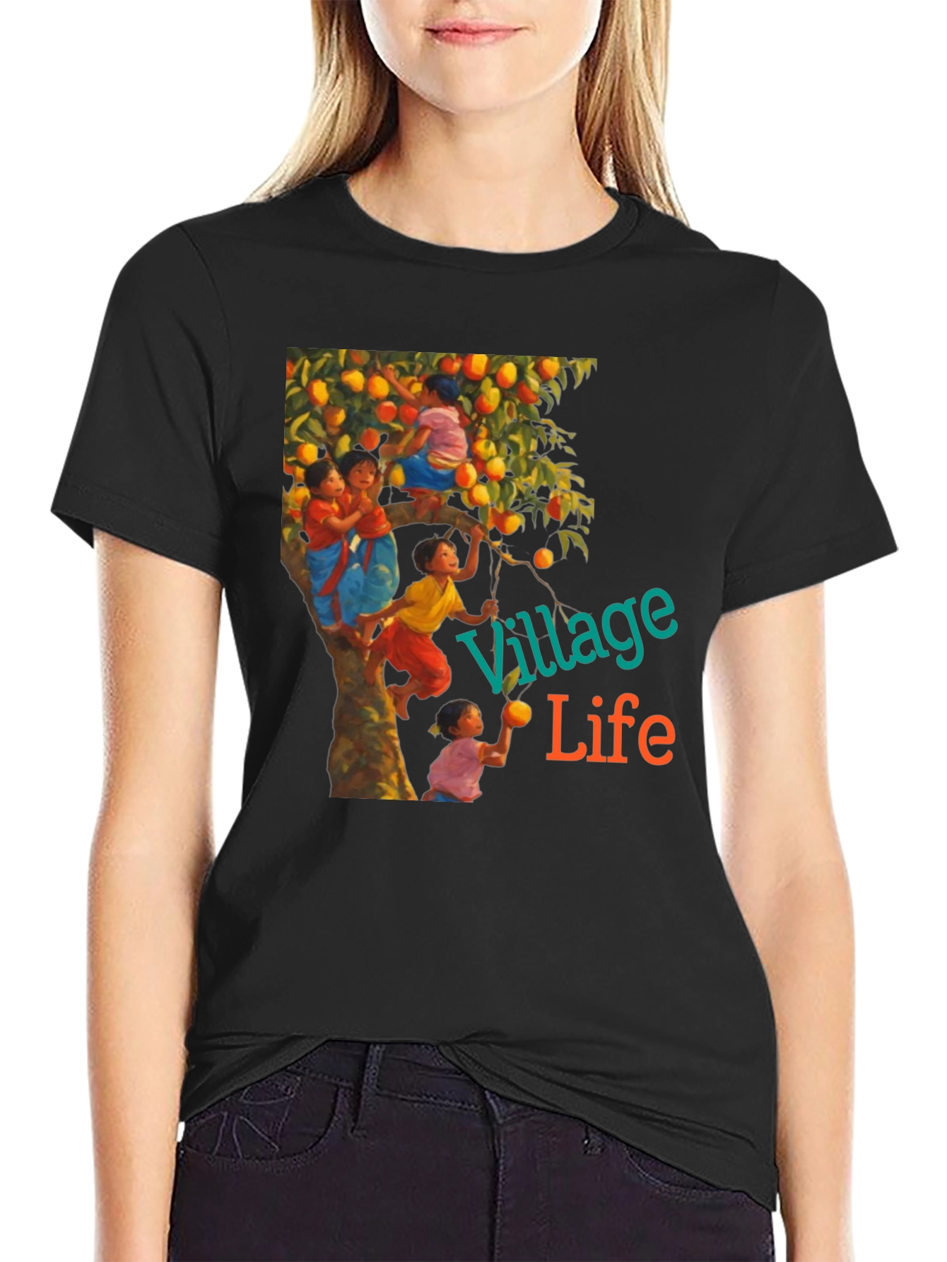 Black Village Life Graphic Tee view 2
