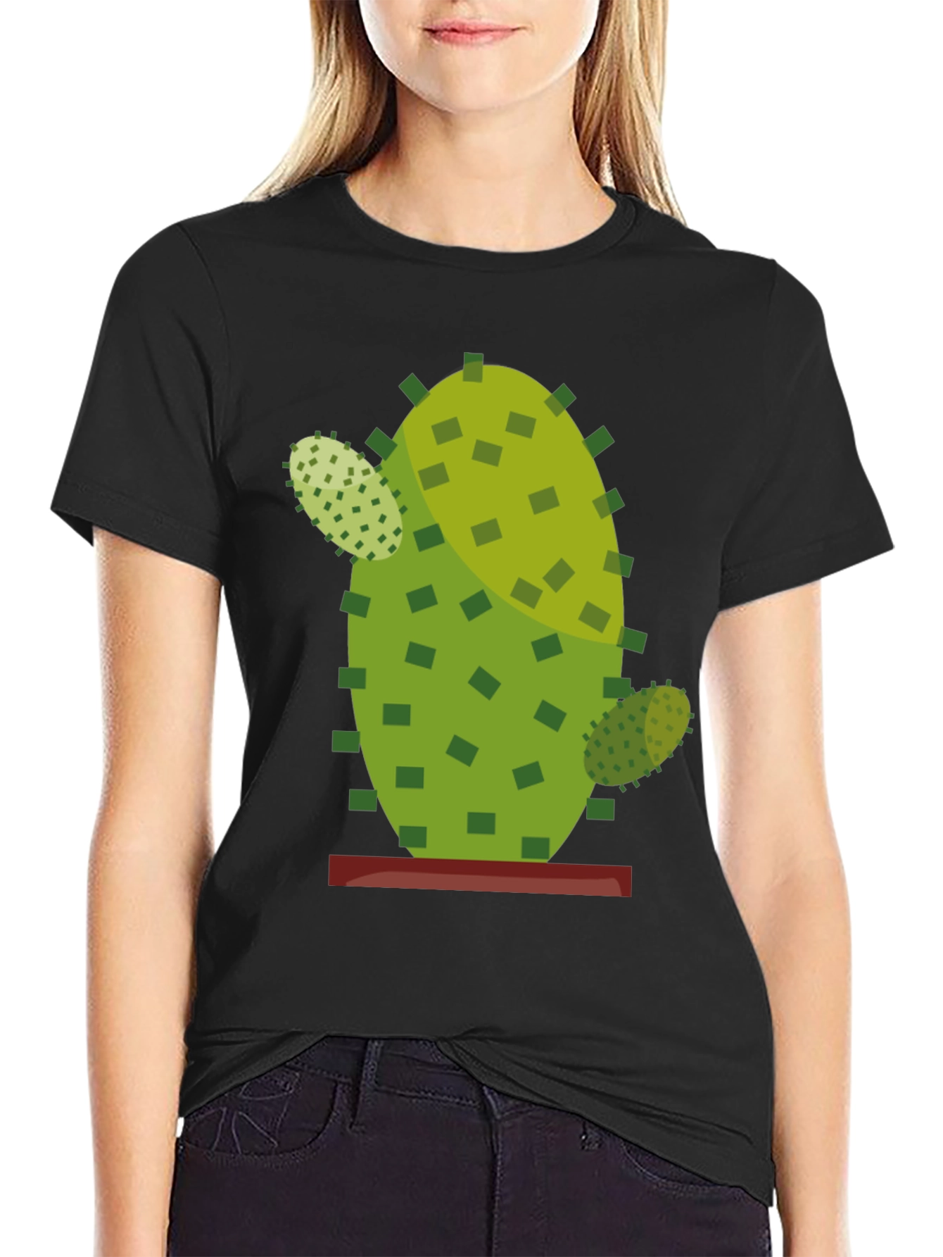 Black Cactus Graphic T-Shirt view 2