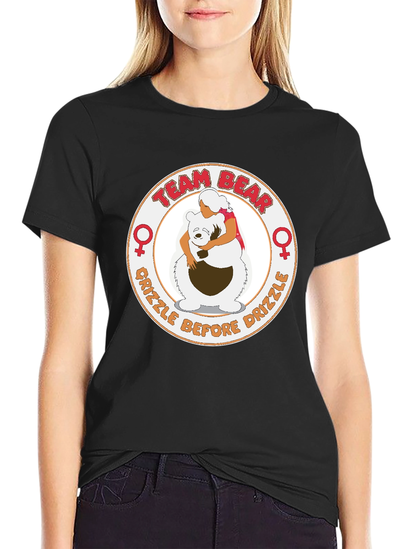 Black Team Bear Graphic T-Shirt view 2