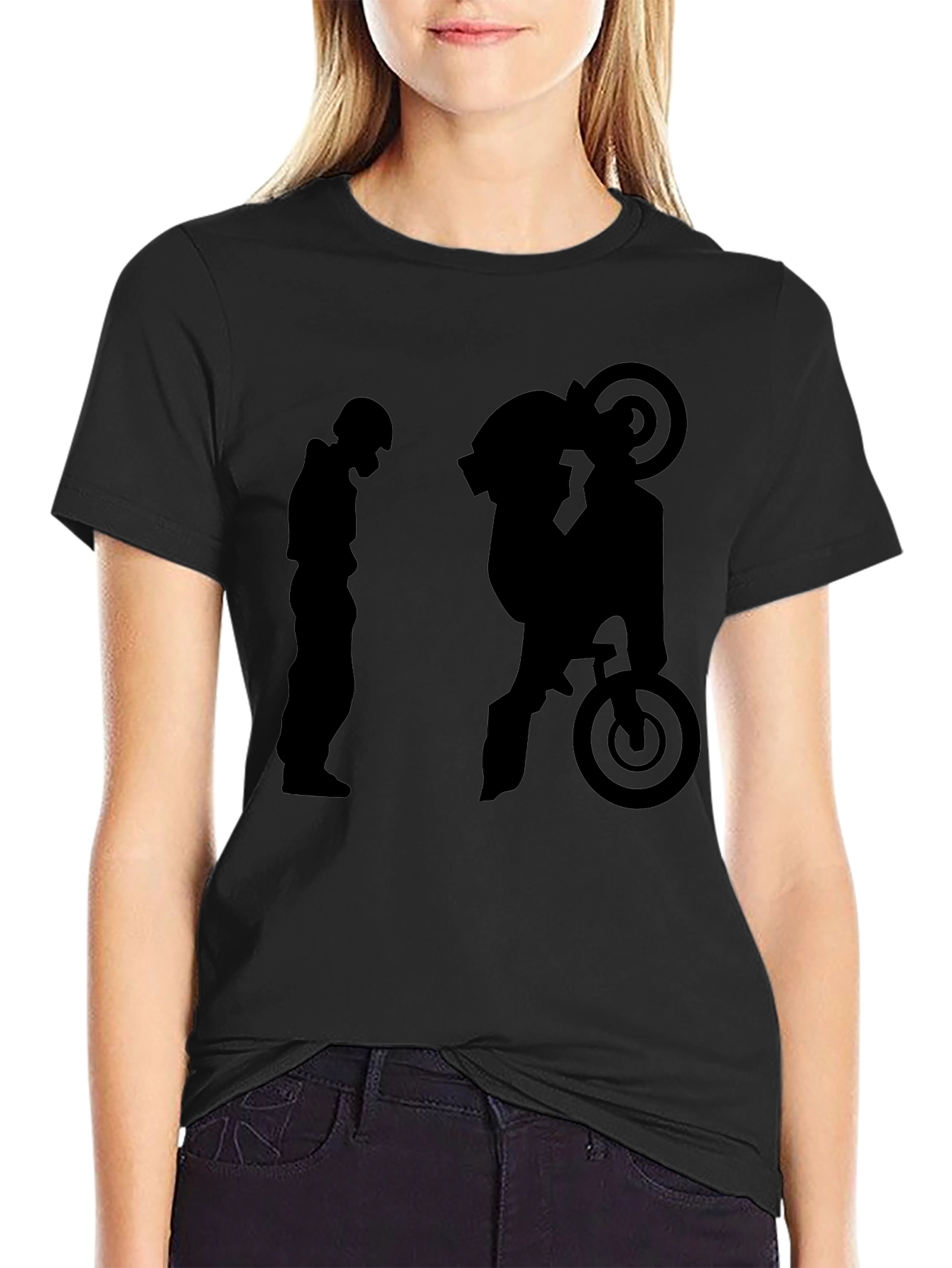 Black Cool Graphic Tee - Biker Evolution view 2