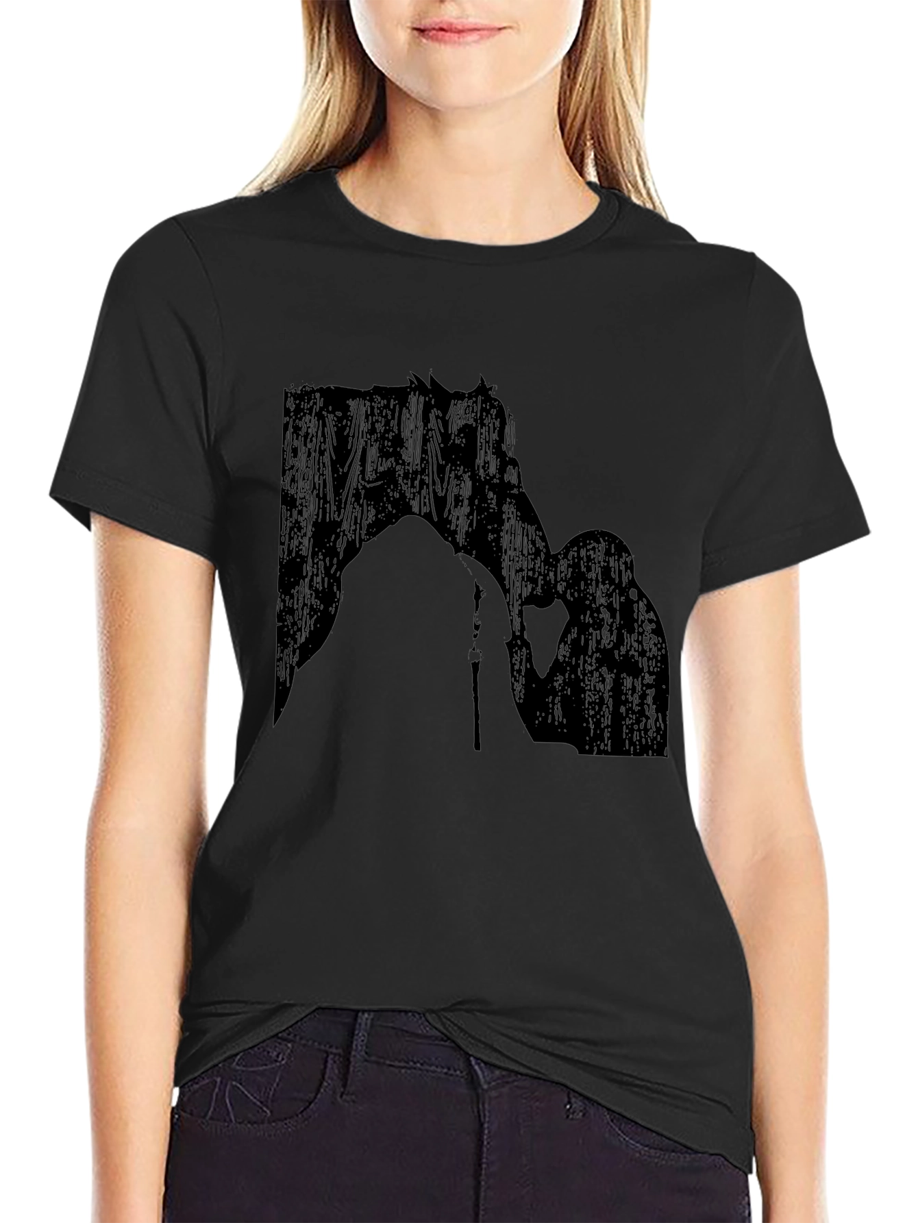 Horse and Rider Black Graphic T-Shirt - 2