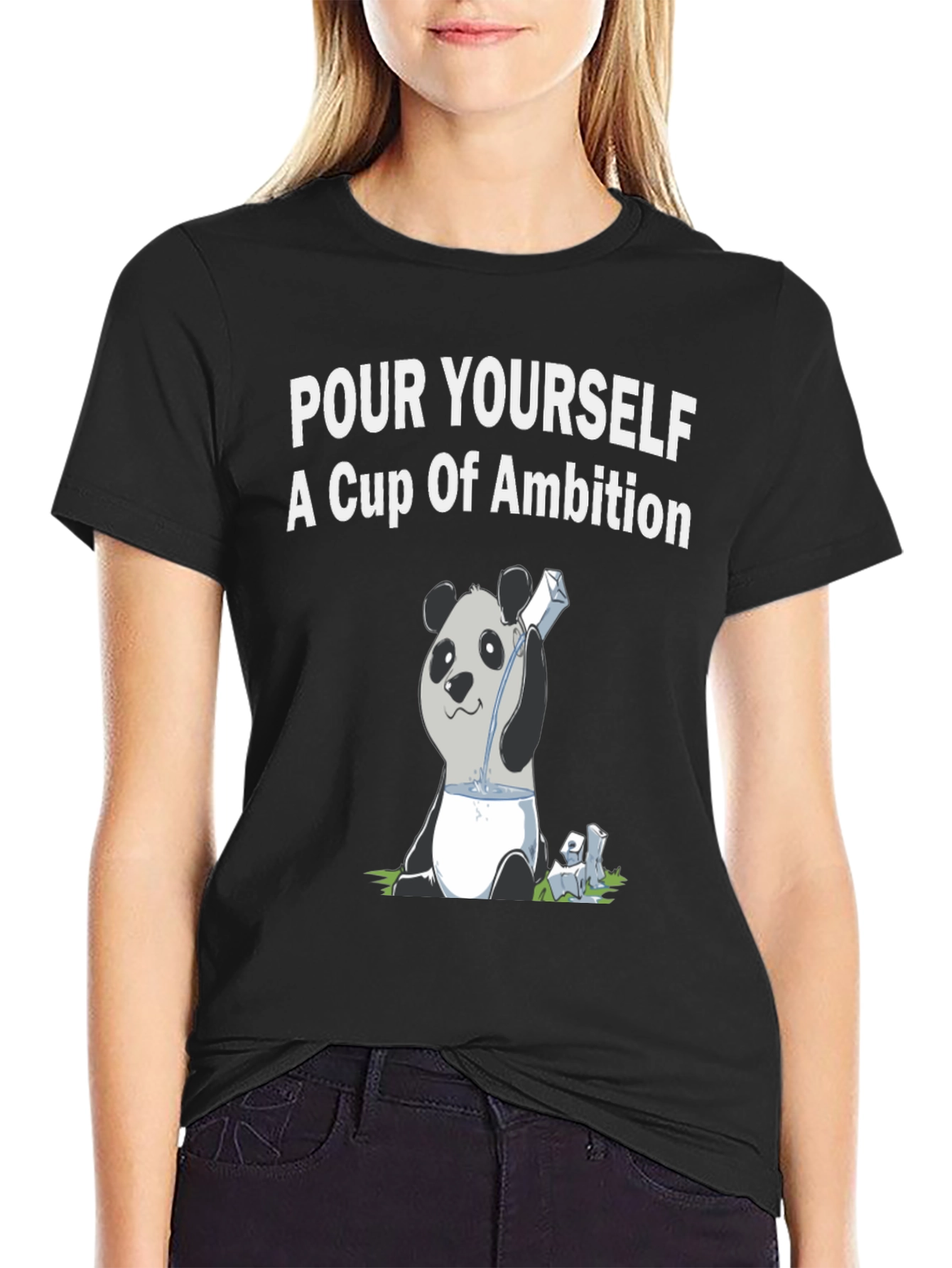 Black Panda 'Pour Yourself Ambition' Graphic Tee view 2