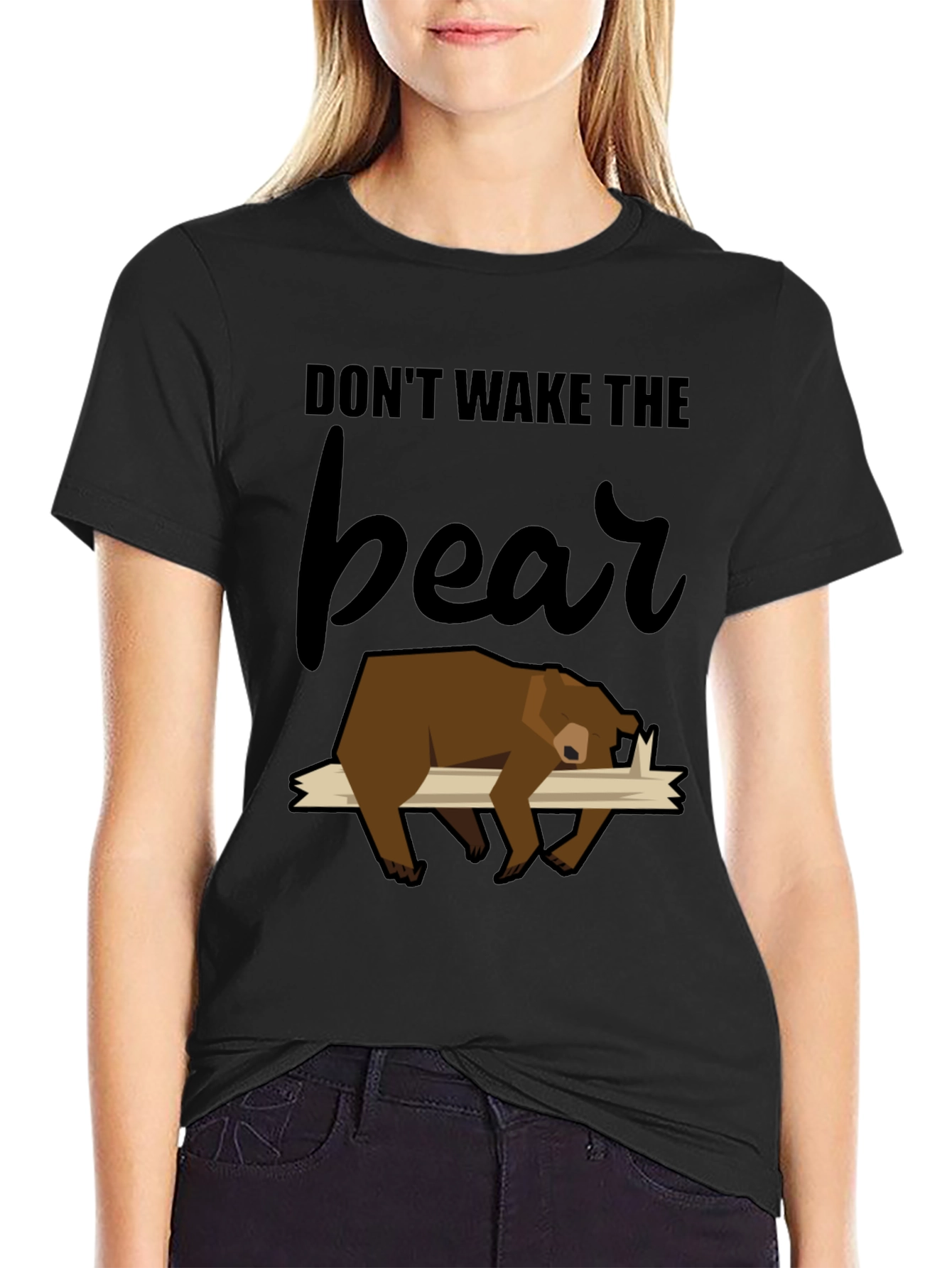Black Don't Wake the Bear T-Shirt view 2
