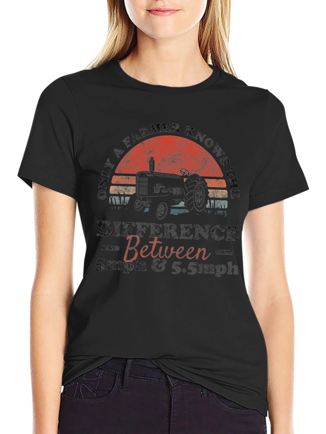 Farmer Tractor Graphic Tee - Only a Farmer Knows the Difference! - 2