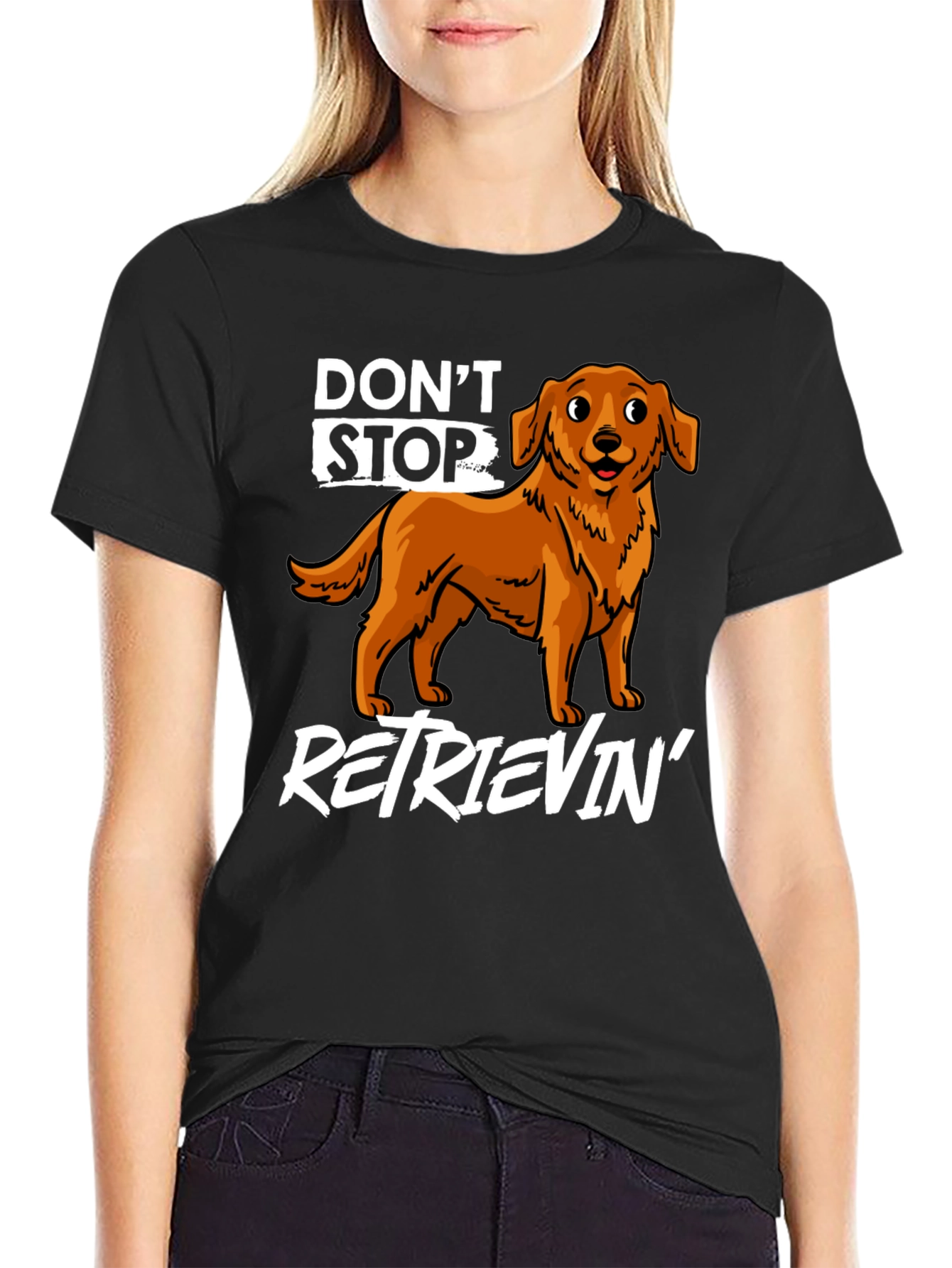 Black Don't Stop Retrievin' Graphic Tee view 2