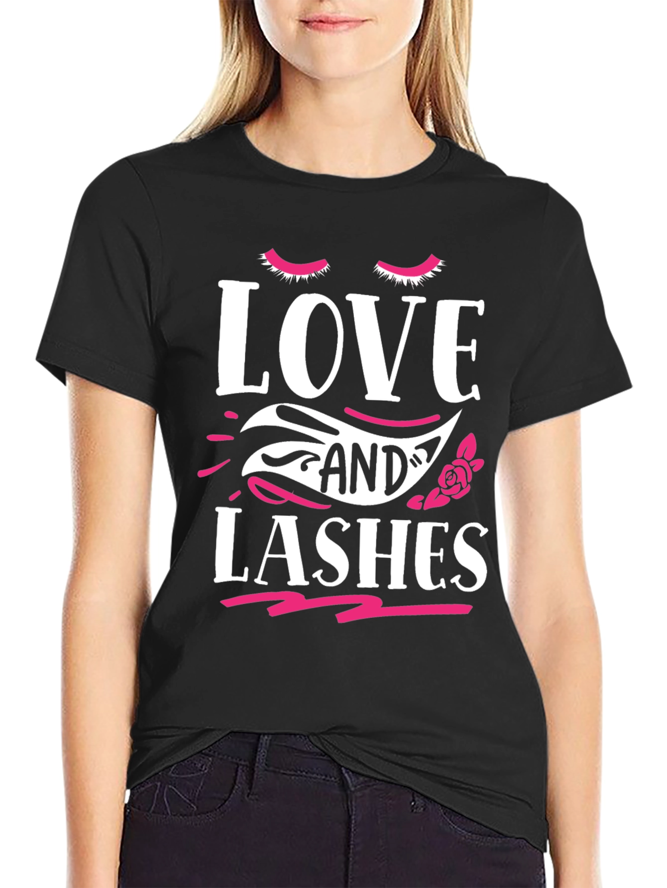 Black Love and Lashes Graphic Tee view 2