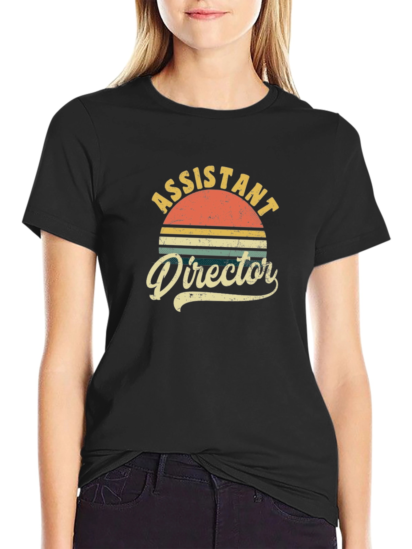 Black Assistant Director Retro T-Shirt view 2