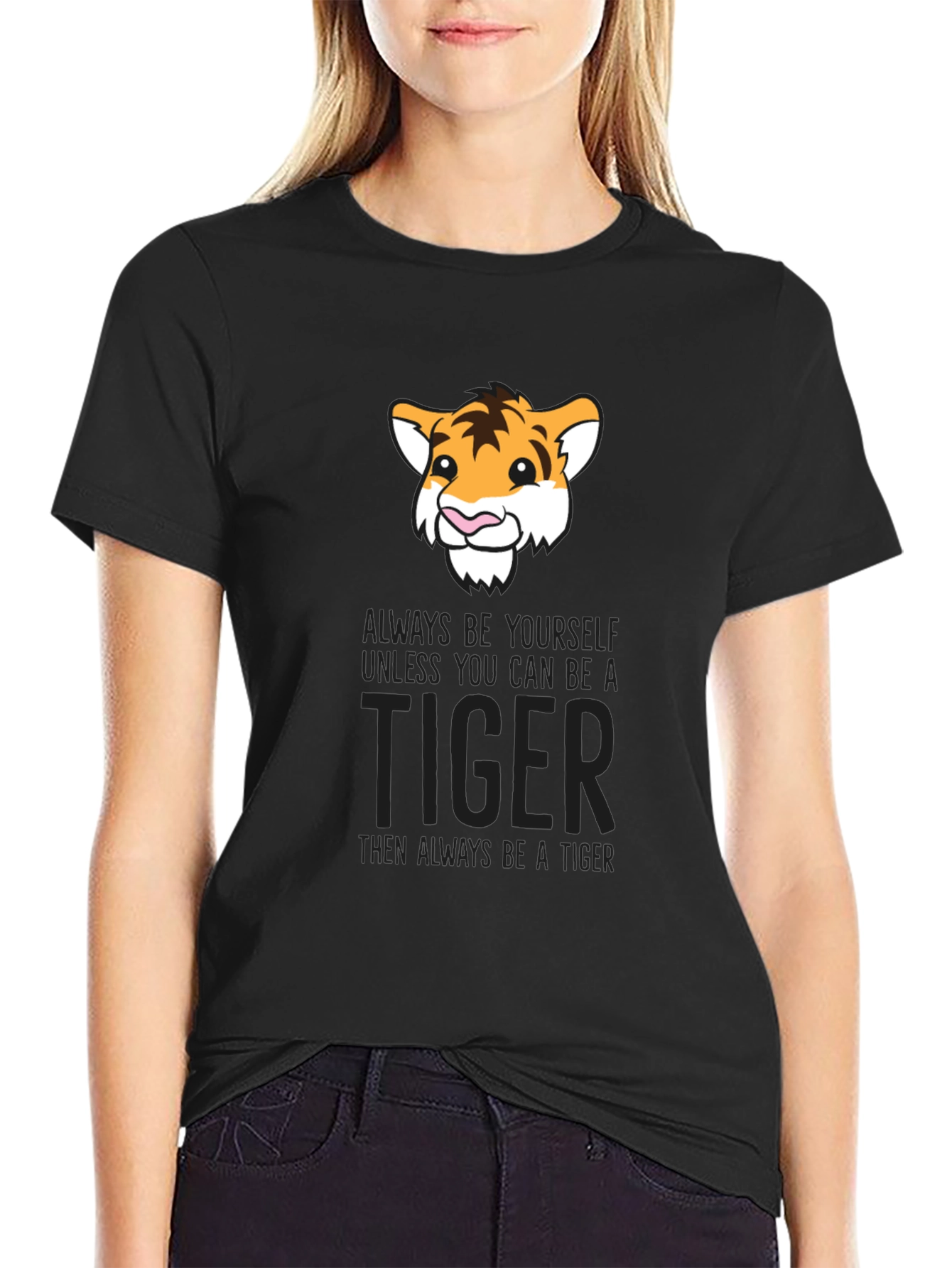 Black Tiger Graphic T-Shirt - Be Yourself view 2