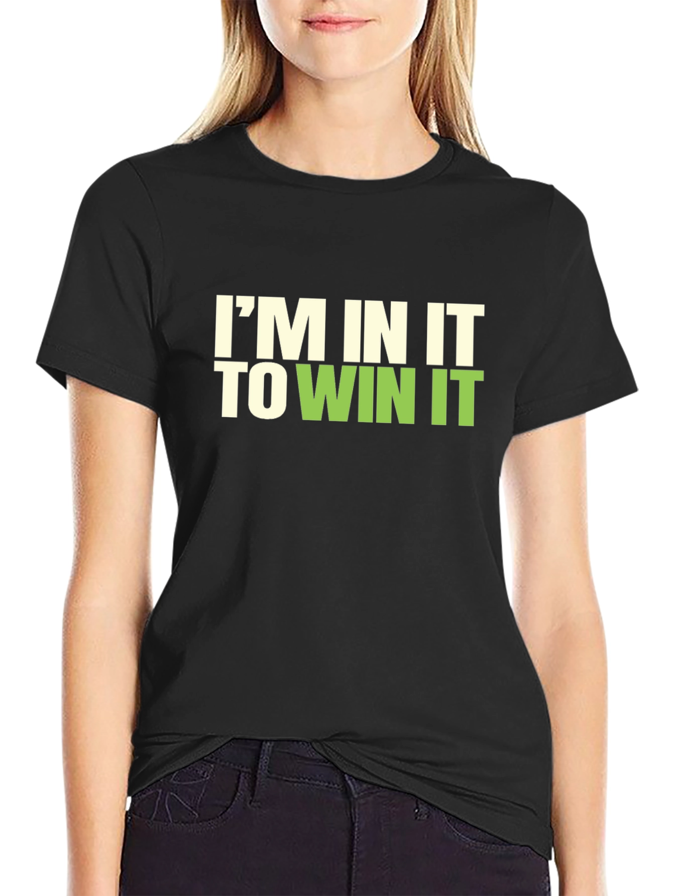 Black I'm In It To Win It Graphic T-Shirt view 2
