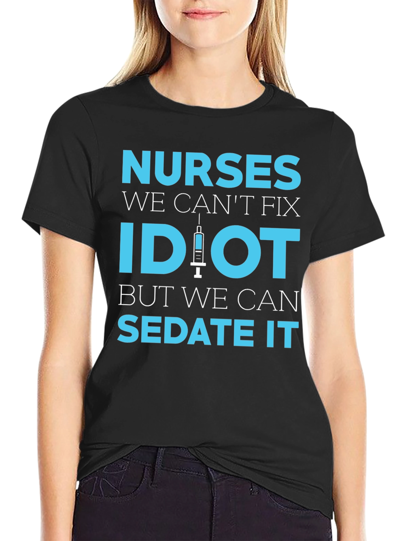 Black Nurses Sarcastic Humor T-Shirt view 2