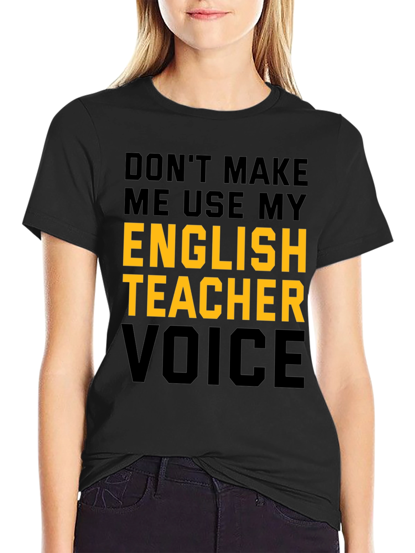 Black English Teacher Voice Graphic Tee view 2