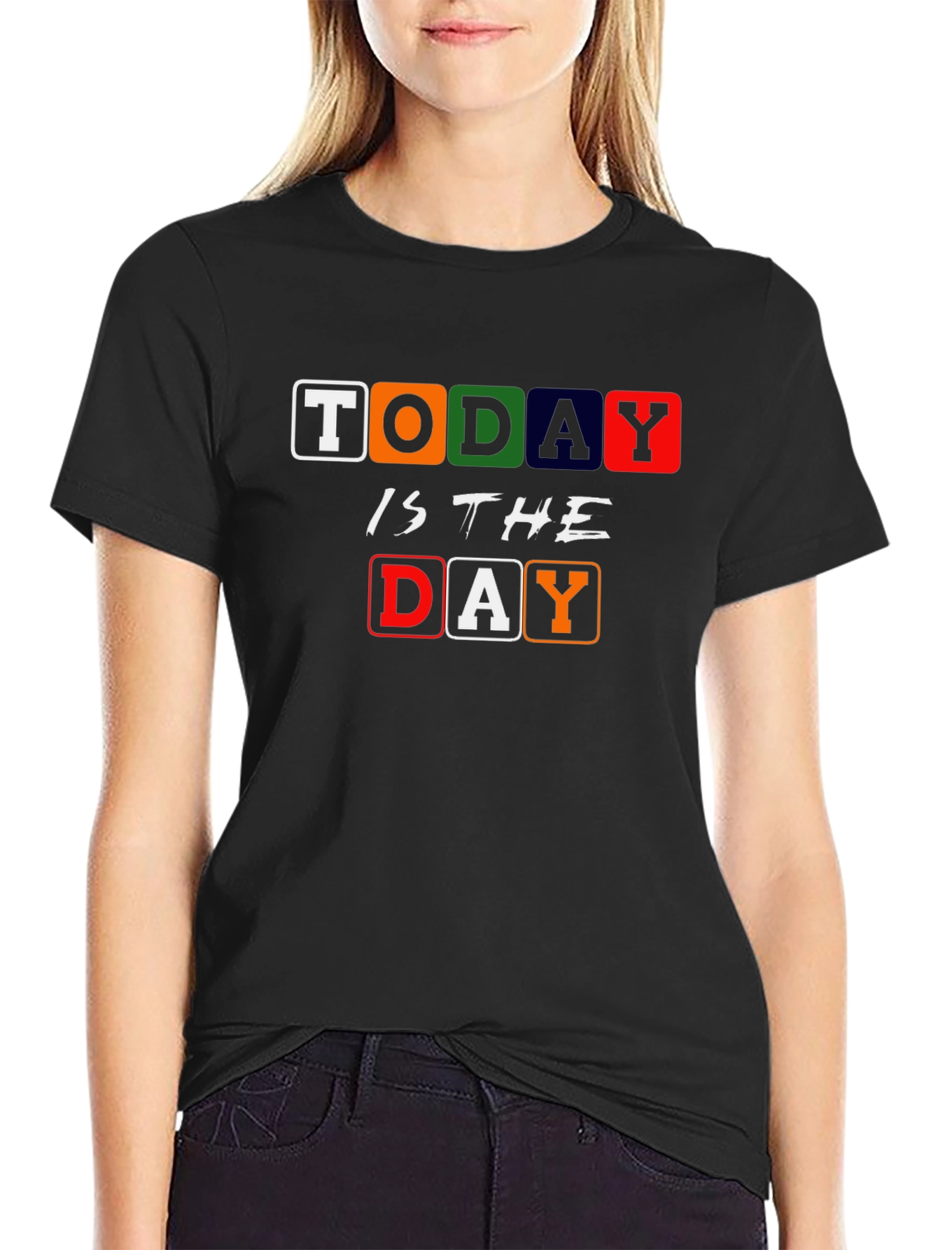 Black Today Is The Day Graphic T-Shirt - Stylish & Comfortable Tee view 2