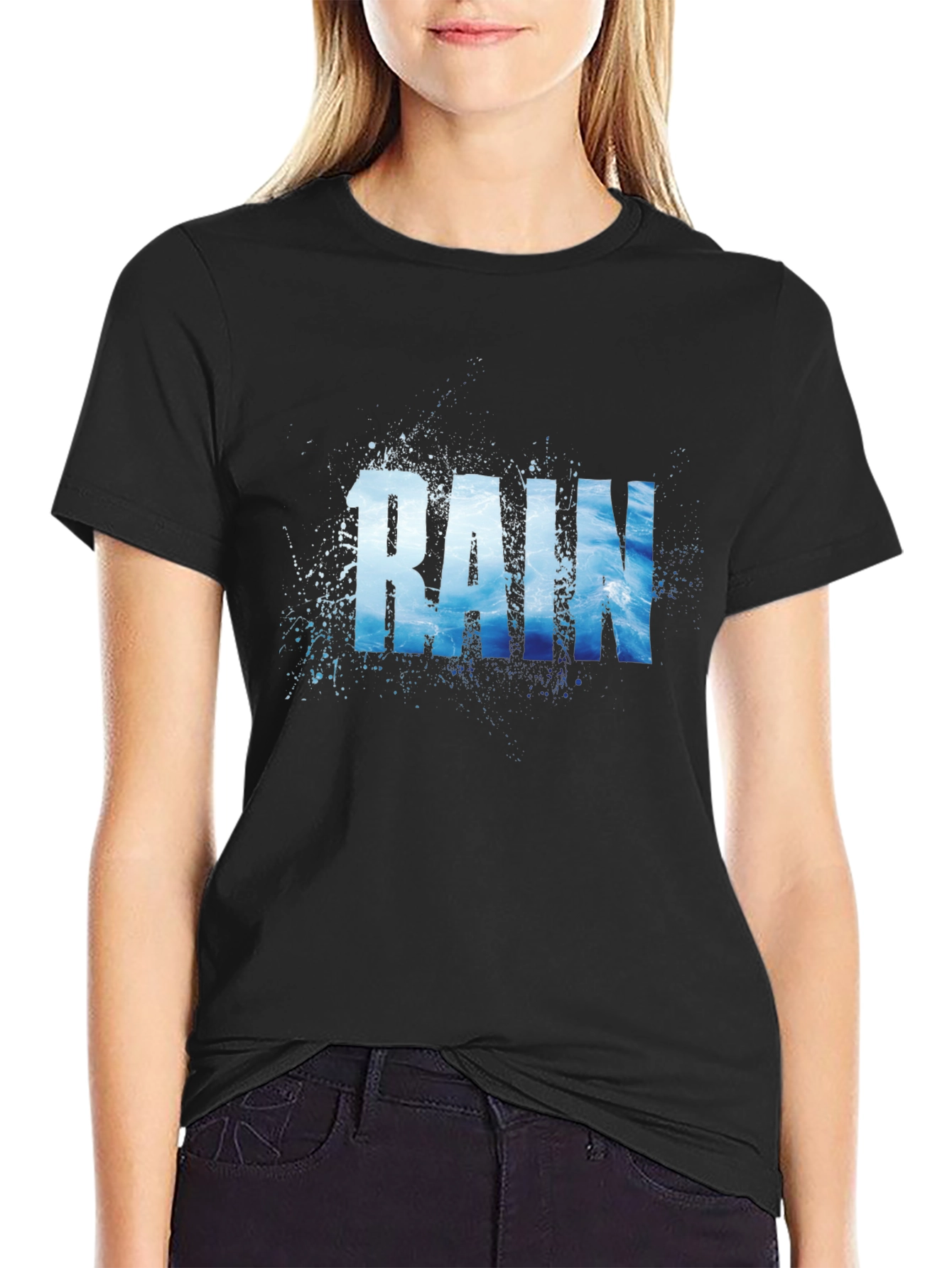 Black Rain Graphic T-Shirt - Black view 2