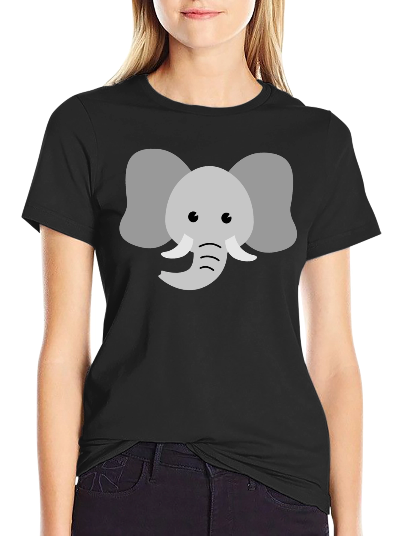 Black Elephant Graphic Tee - Soft Cotton Comfort view 2