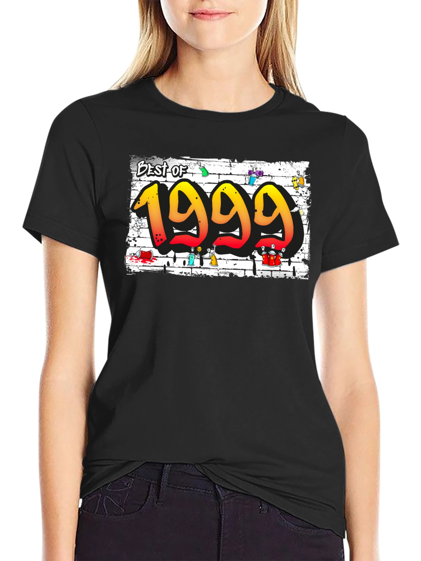 Black Best of 1999 Graphic Tee - Retro Style view 2