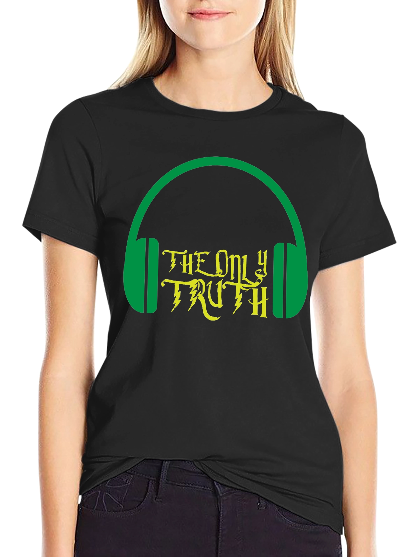 Black The Only Truth Graphic T-Shirt - Black view 2
