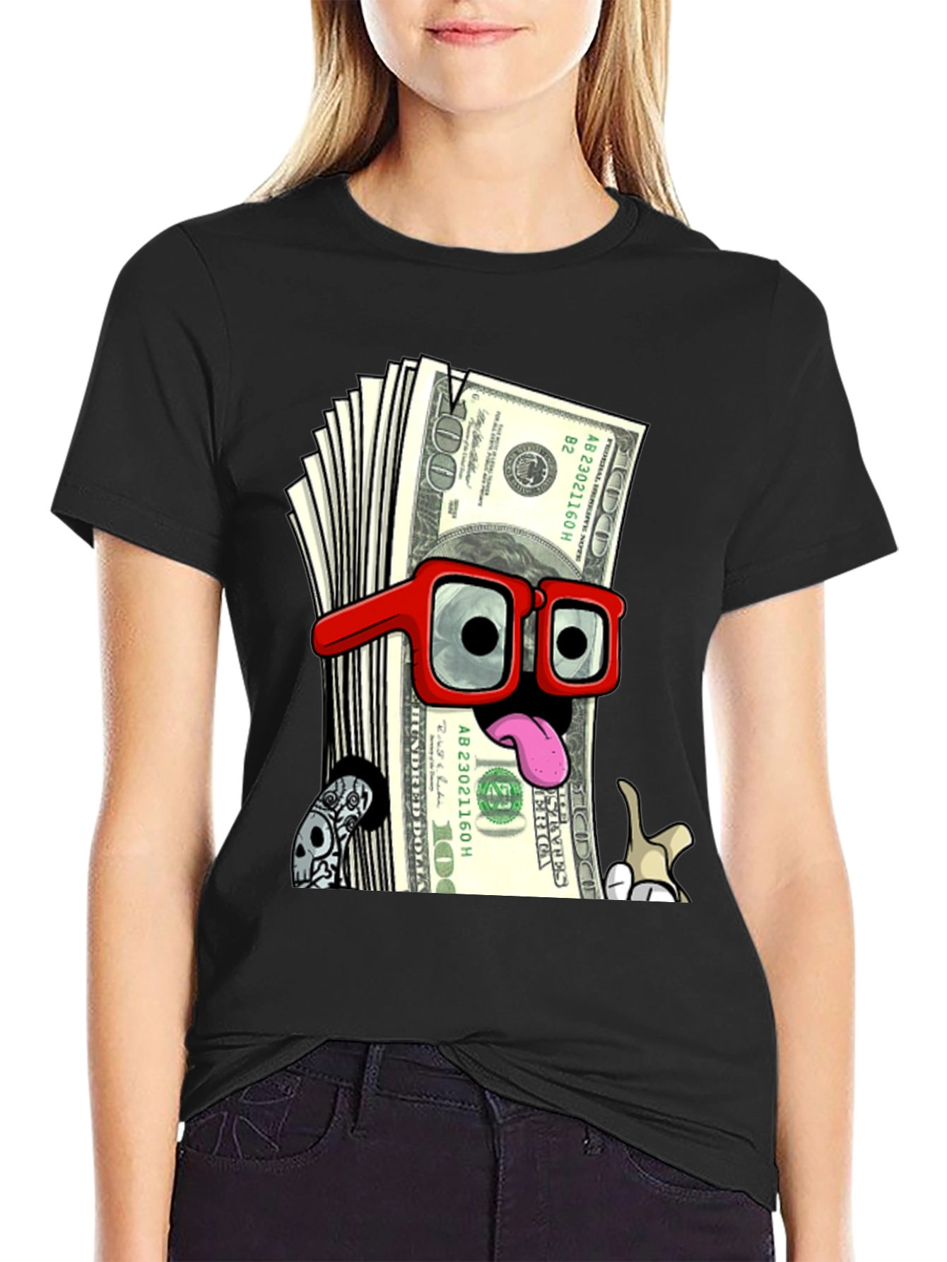 Black Money Man Graphic Tee view 2
