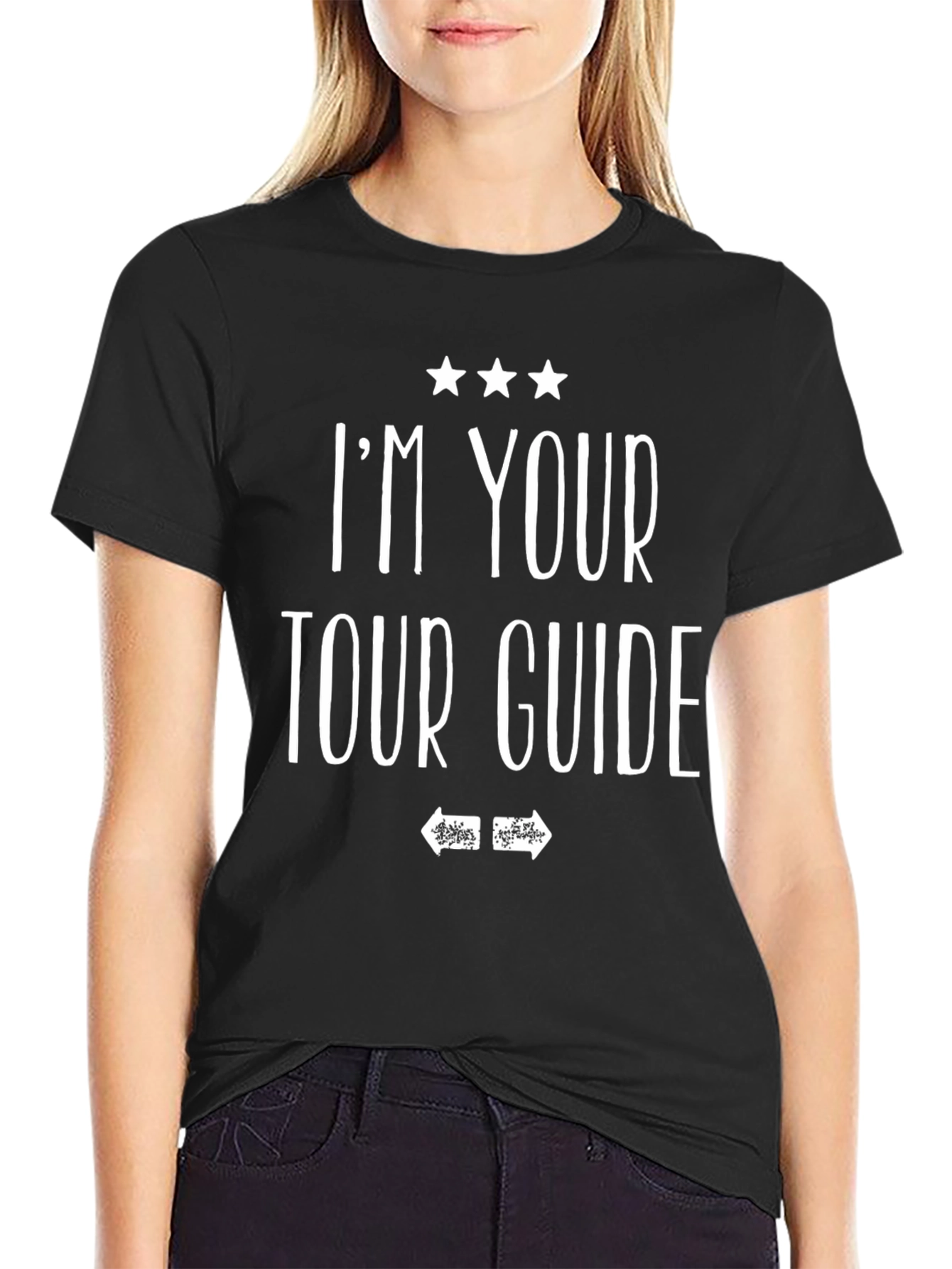 Black I'm Your Tour Guide T-Shirt - Funny Vacation Tee view 2