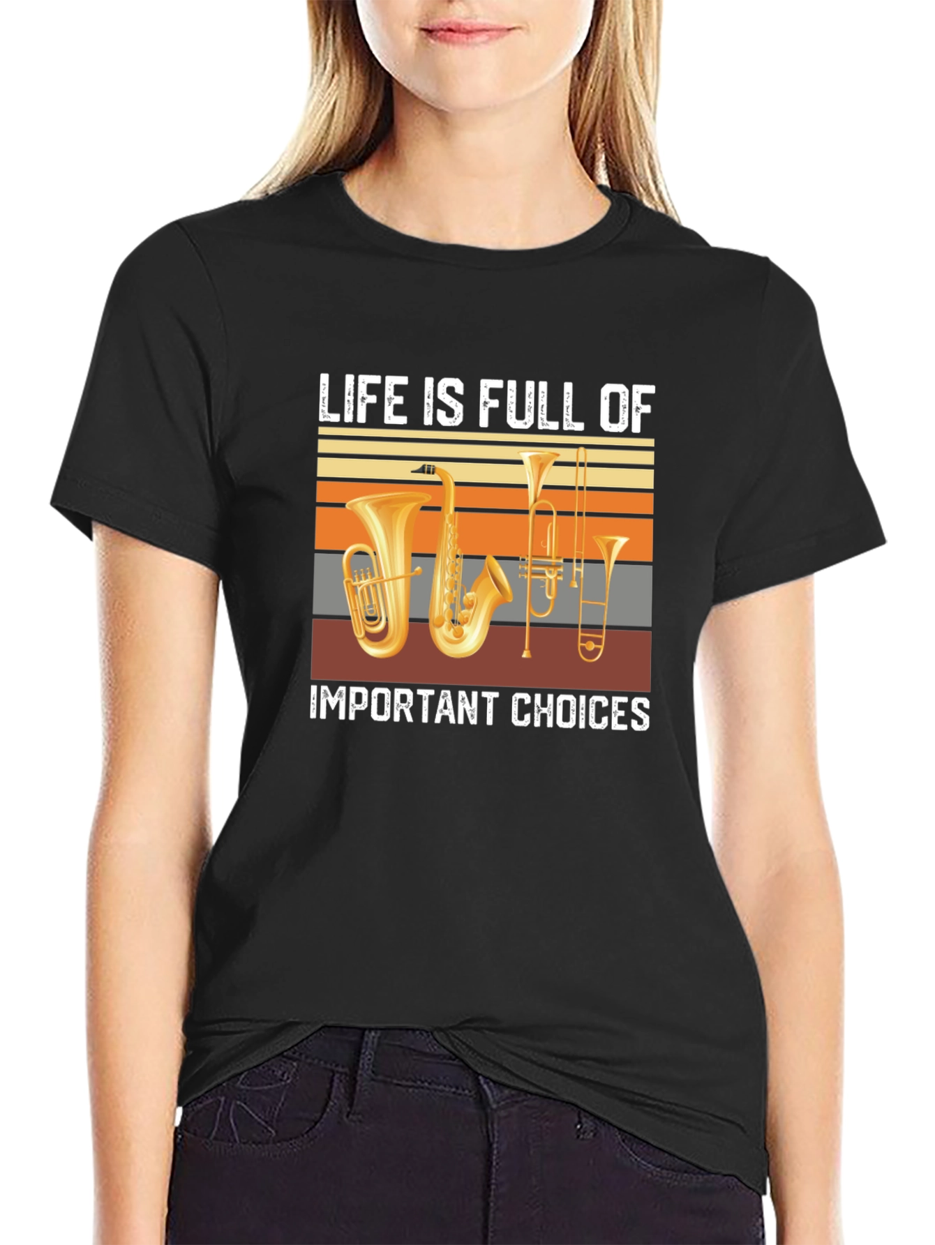 Black Life Choices Music T-Shirt view 2