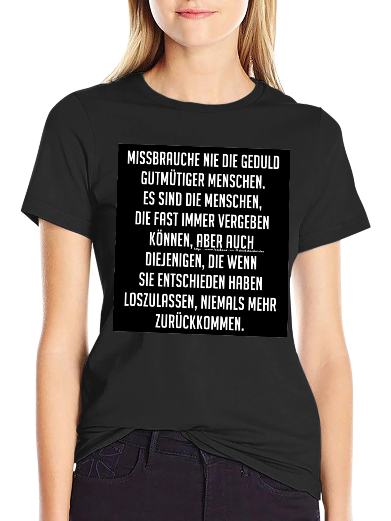 Black Men's Graphic T-Shirt - German Quote view 2