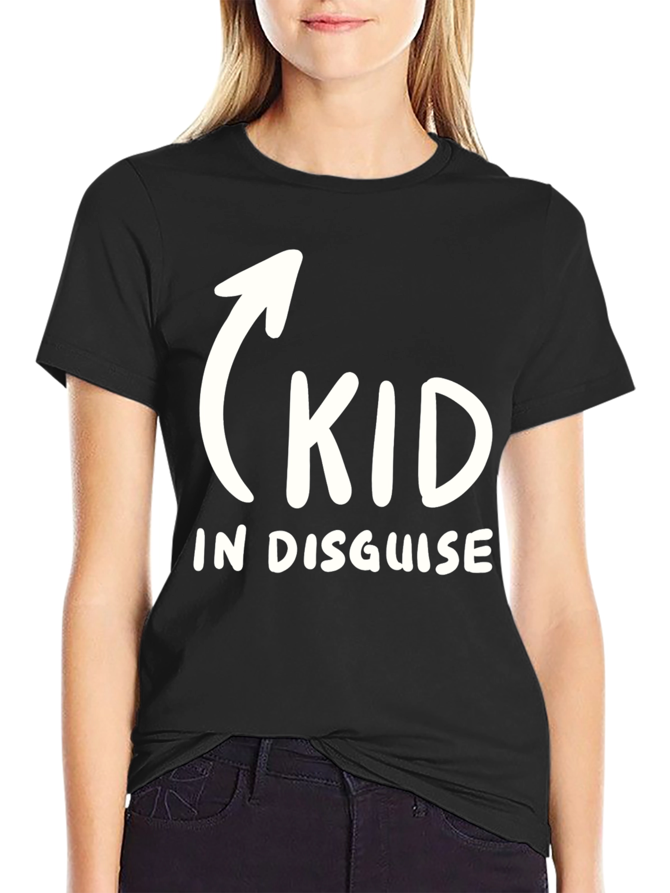 Black Kid In Disguise Funny Graphic T-Shirt view 2