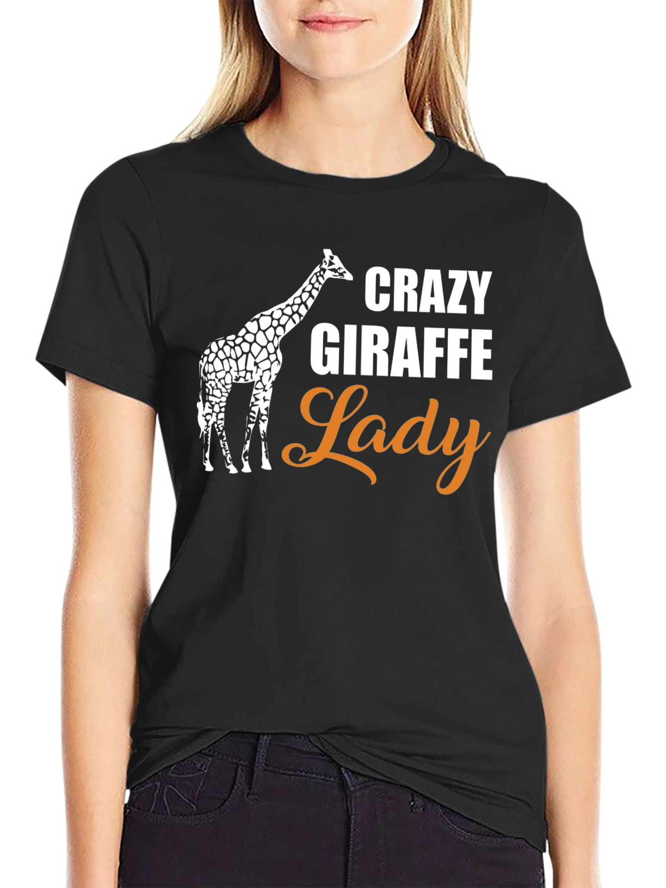 Crazy Giraffe Lady T-Shirt - Unisex - 2