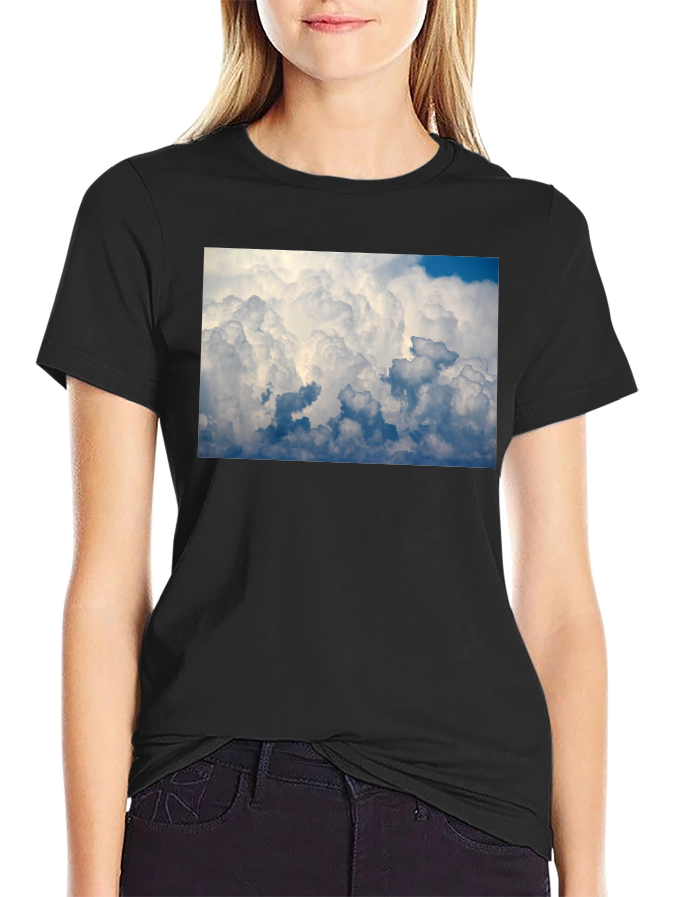 Black Cloudscape Graphic Tee - Men's Black T-Shirt view 2