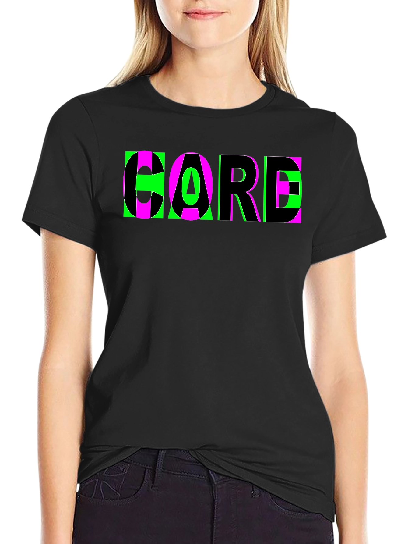 Black CORE Graphic Tee - Bold & Stylish Black T-Shirt view 2