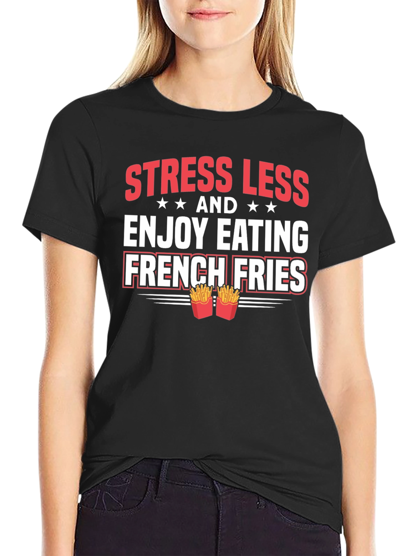 Stress Less French Fries Graphic Tee - 2