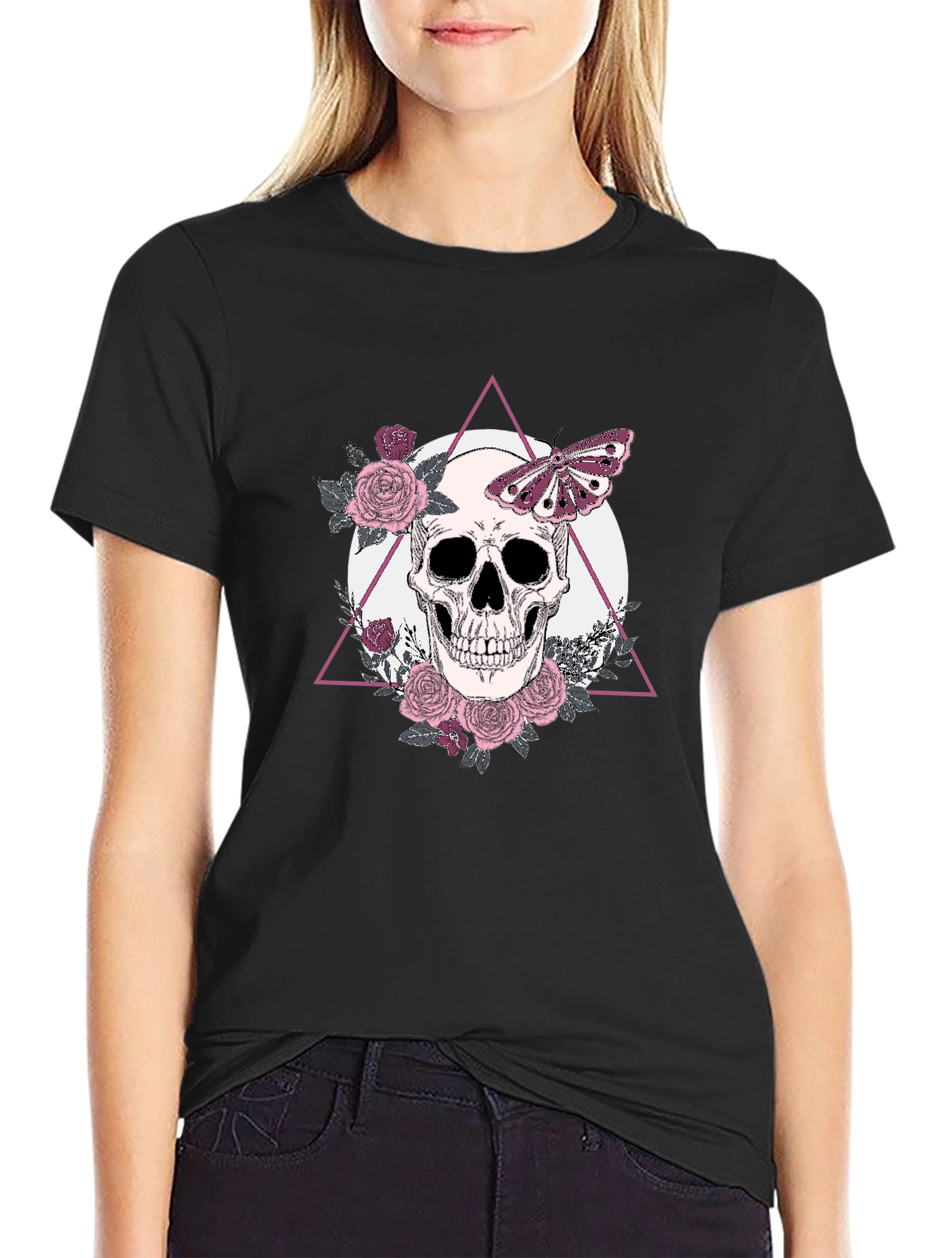 Skull & Butterfly Graphic Tee - 2