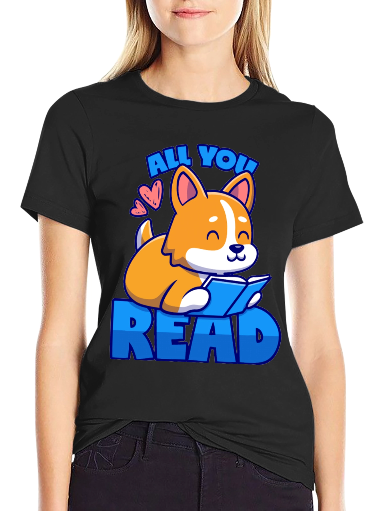 Black All You Read Dog T-Shirt view 2