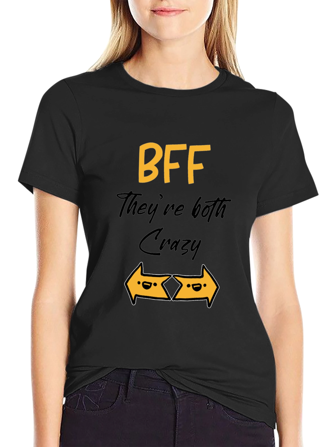 Black BFF Crazy Arrows Graphic Tee - Best Friends Forever! view 2