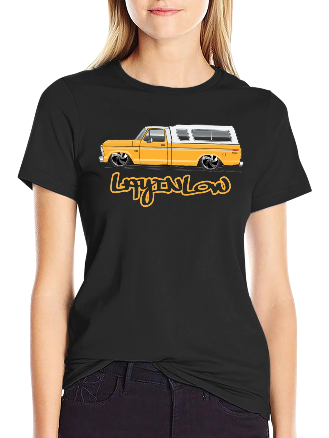 Black Lay'n Low Truck T-Shirt view 2