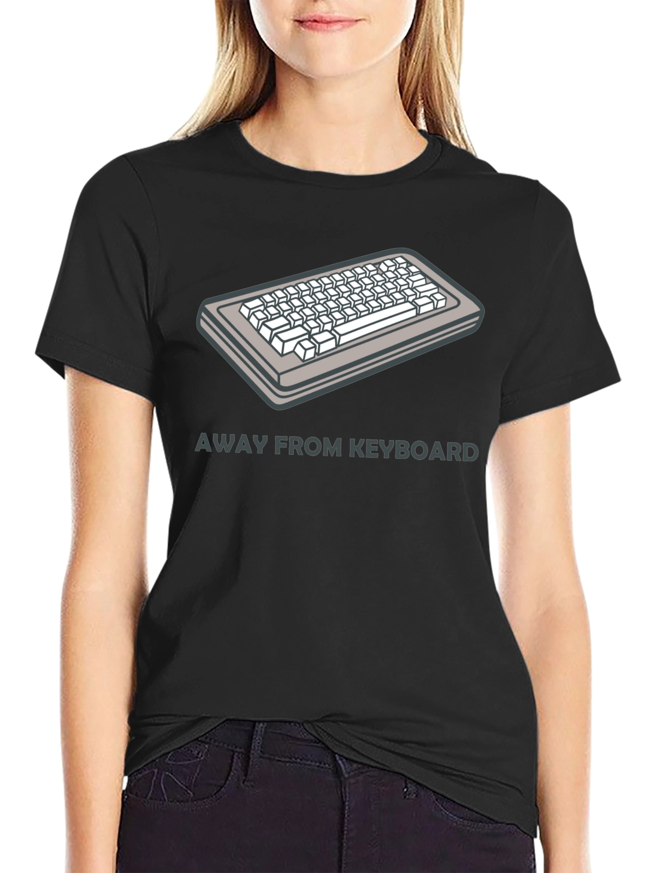 Black Away From Keyboard (AFK) Graphic Tee view 2