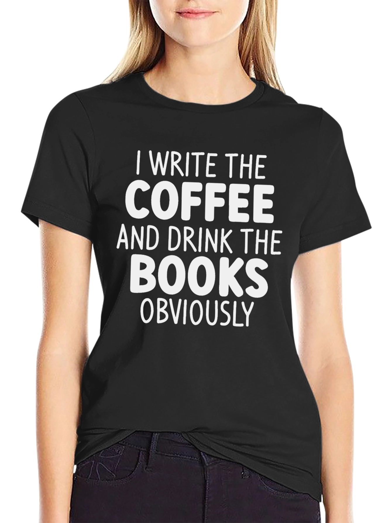 Black Coffee and Books Graphic Tee view 2