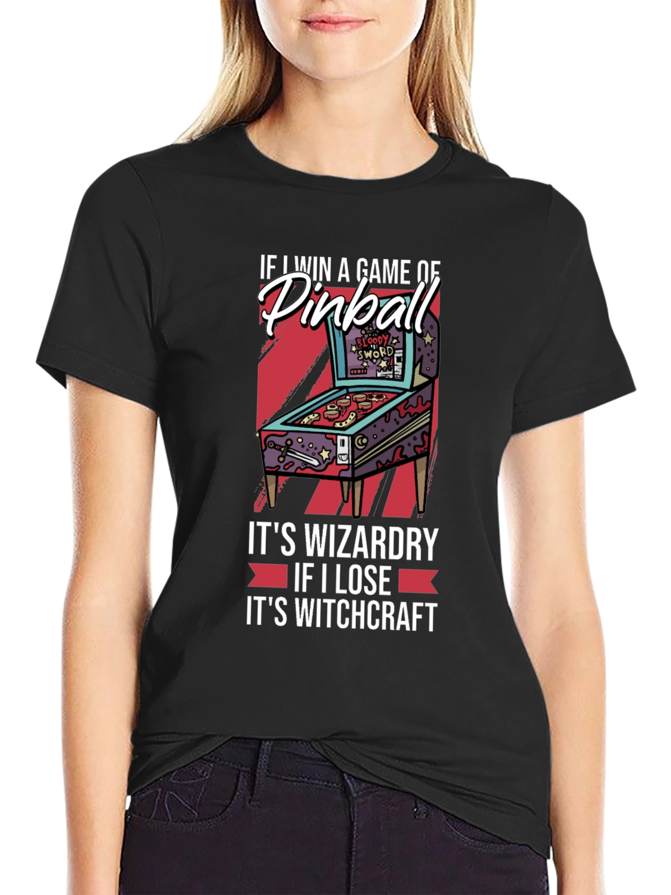 Black Pinball Wizardry Graphic Tee view 2