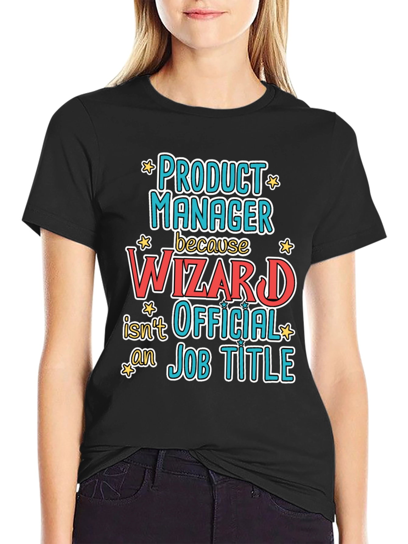 Black Product Manager Wizard Graphic Tee view 2