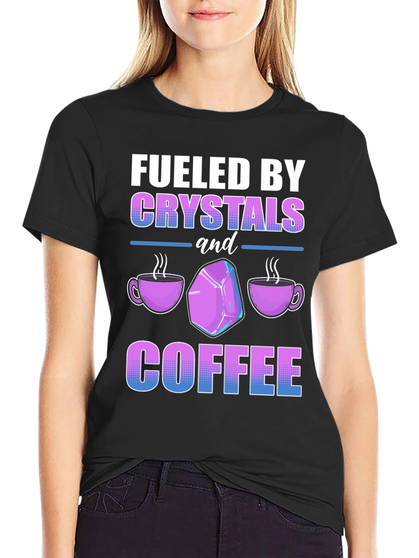 Fueled By Crystals and Coffee Graphic Tee - 2